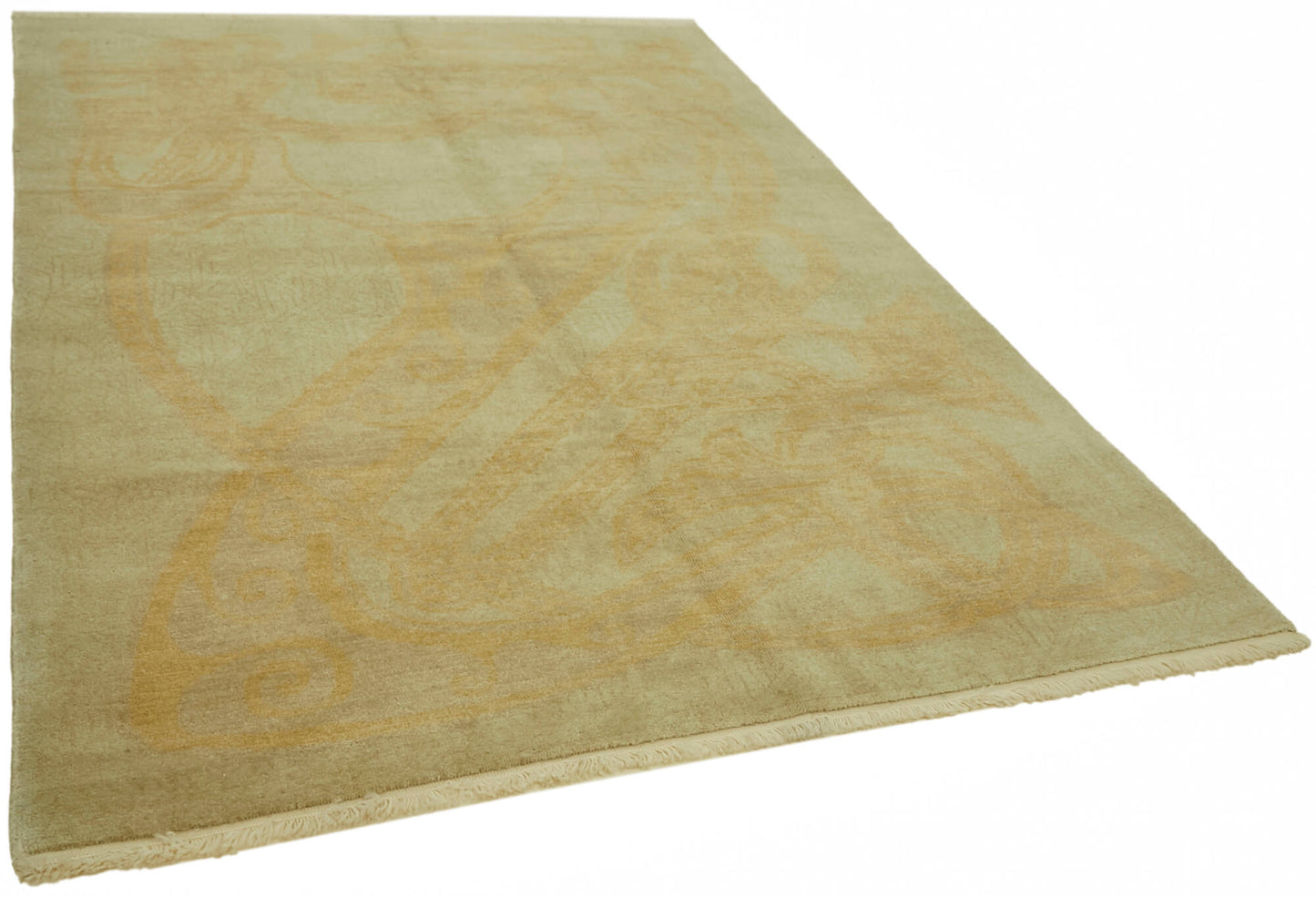 7x9 Beige Oushak Rug - 42205