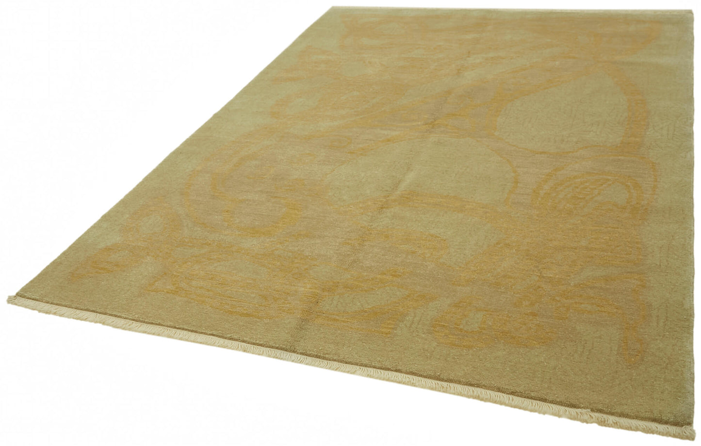 7x9 Beige Oushak Rug - 42205