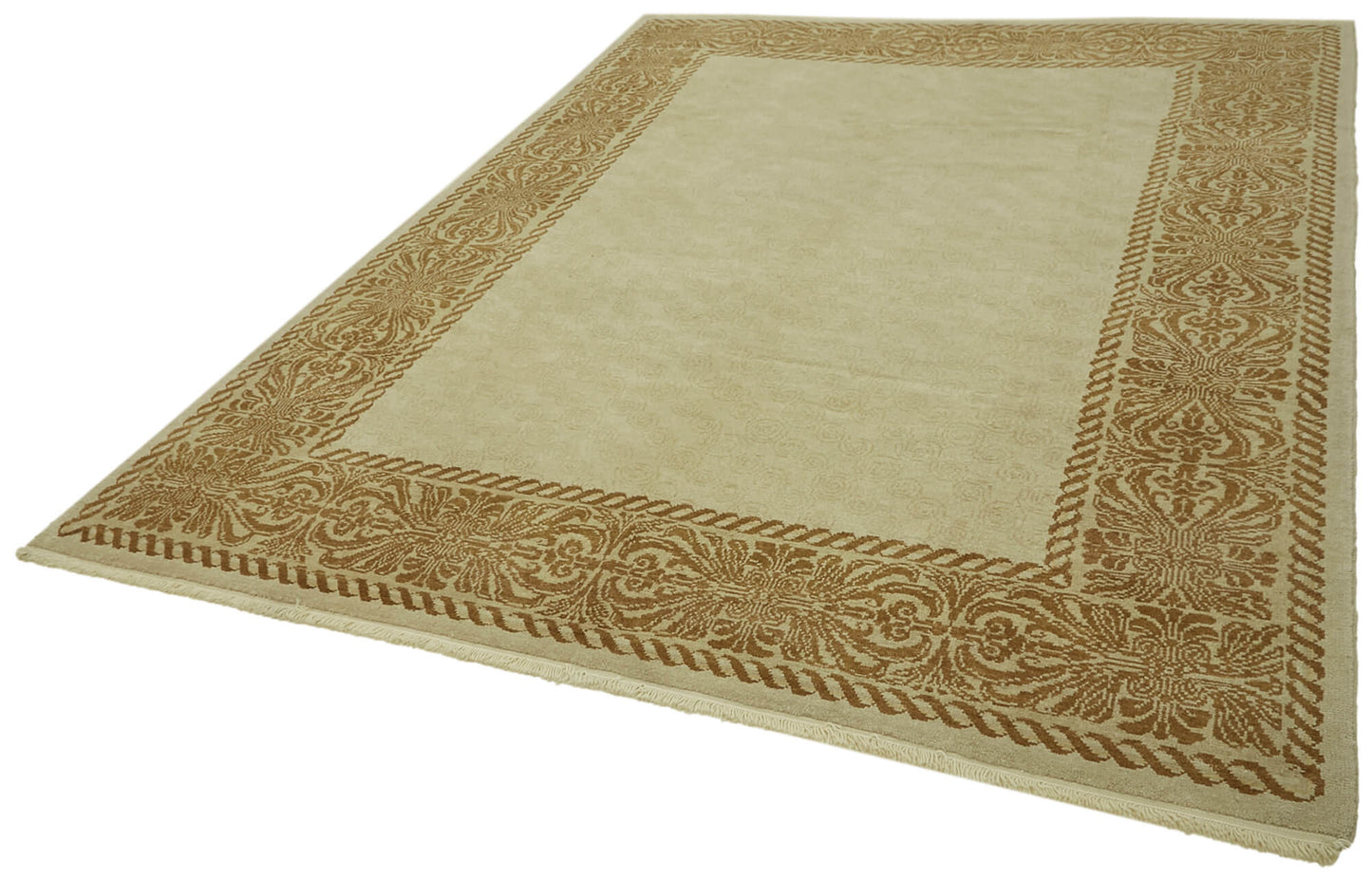 7x10 Beige Oushak Rug - 42207