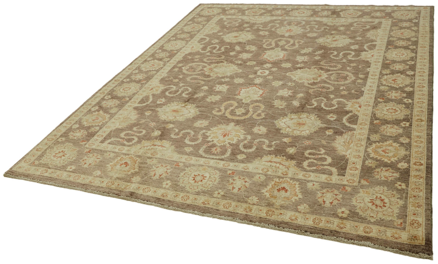 7x9 Beige Oushak Rug - 42223