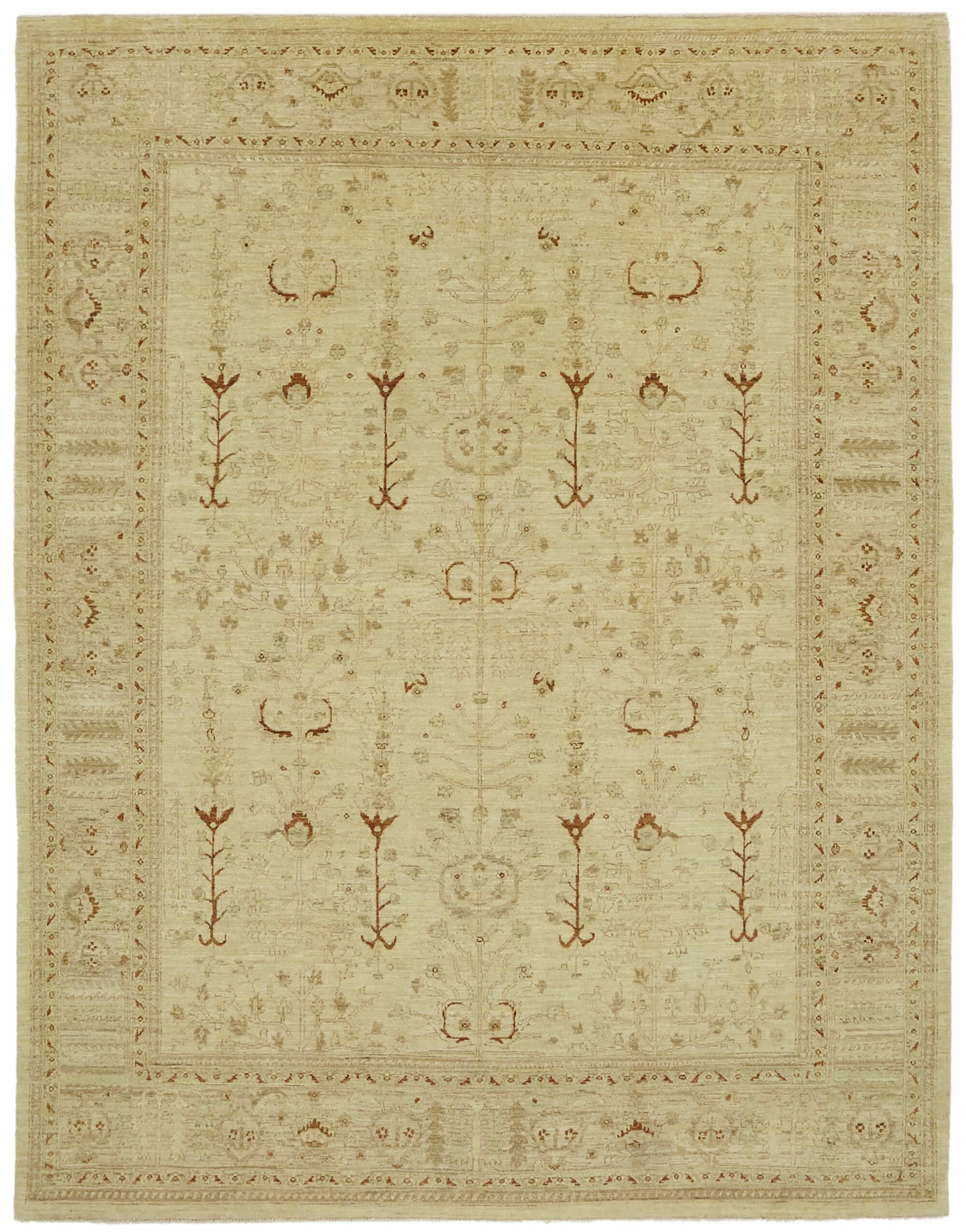 8x10 Beige Oushak Rug - 42232