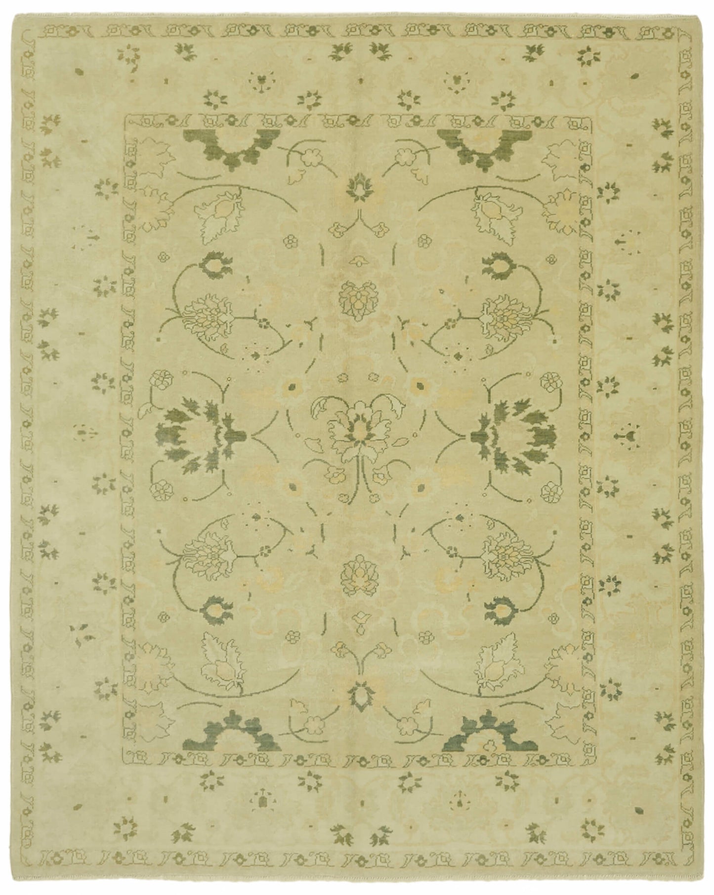 8x10 Beige Oushak Rug - 42263