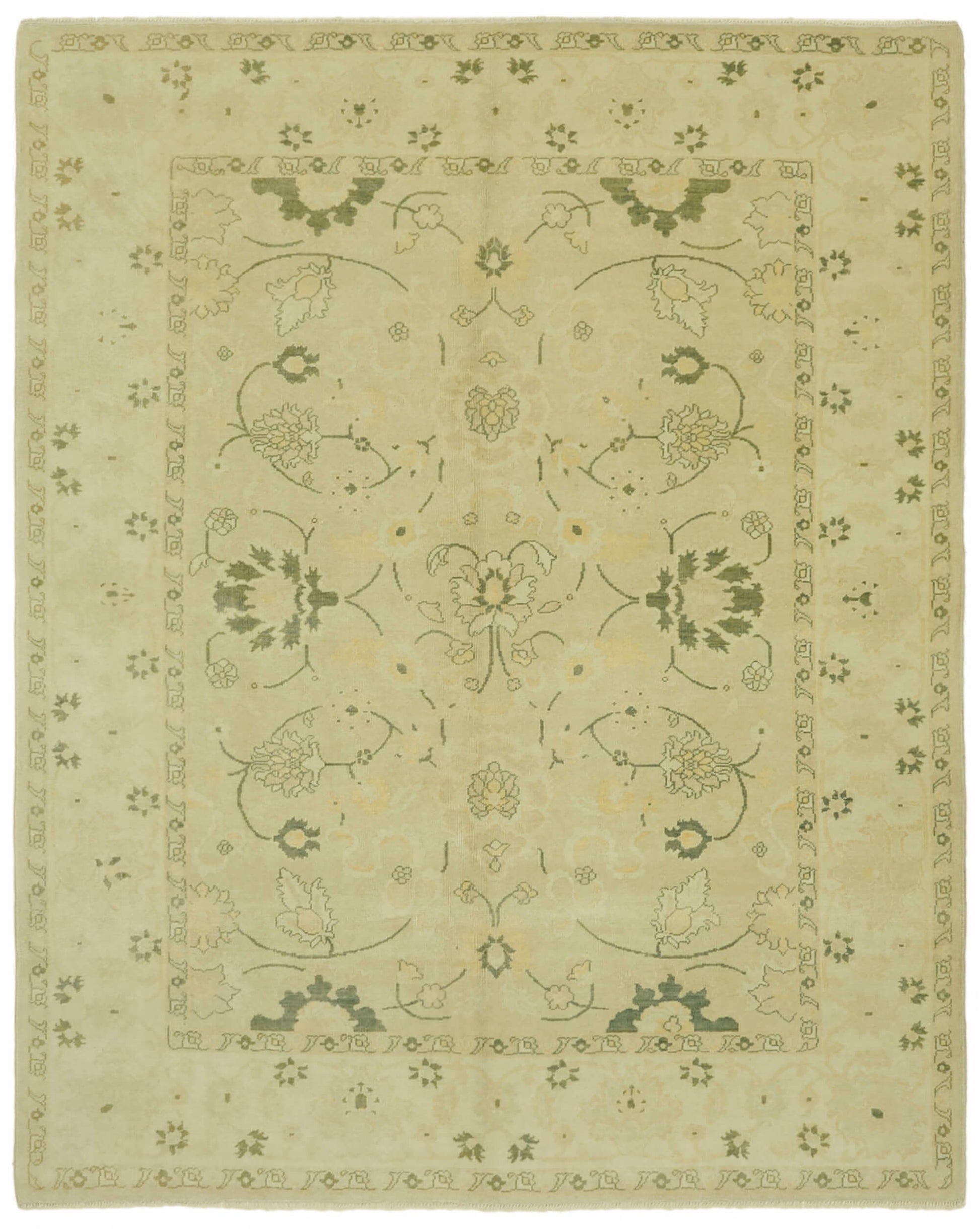 8x10 Beige Oushak Rug - 42263