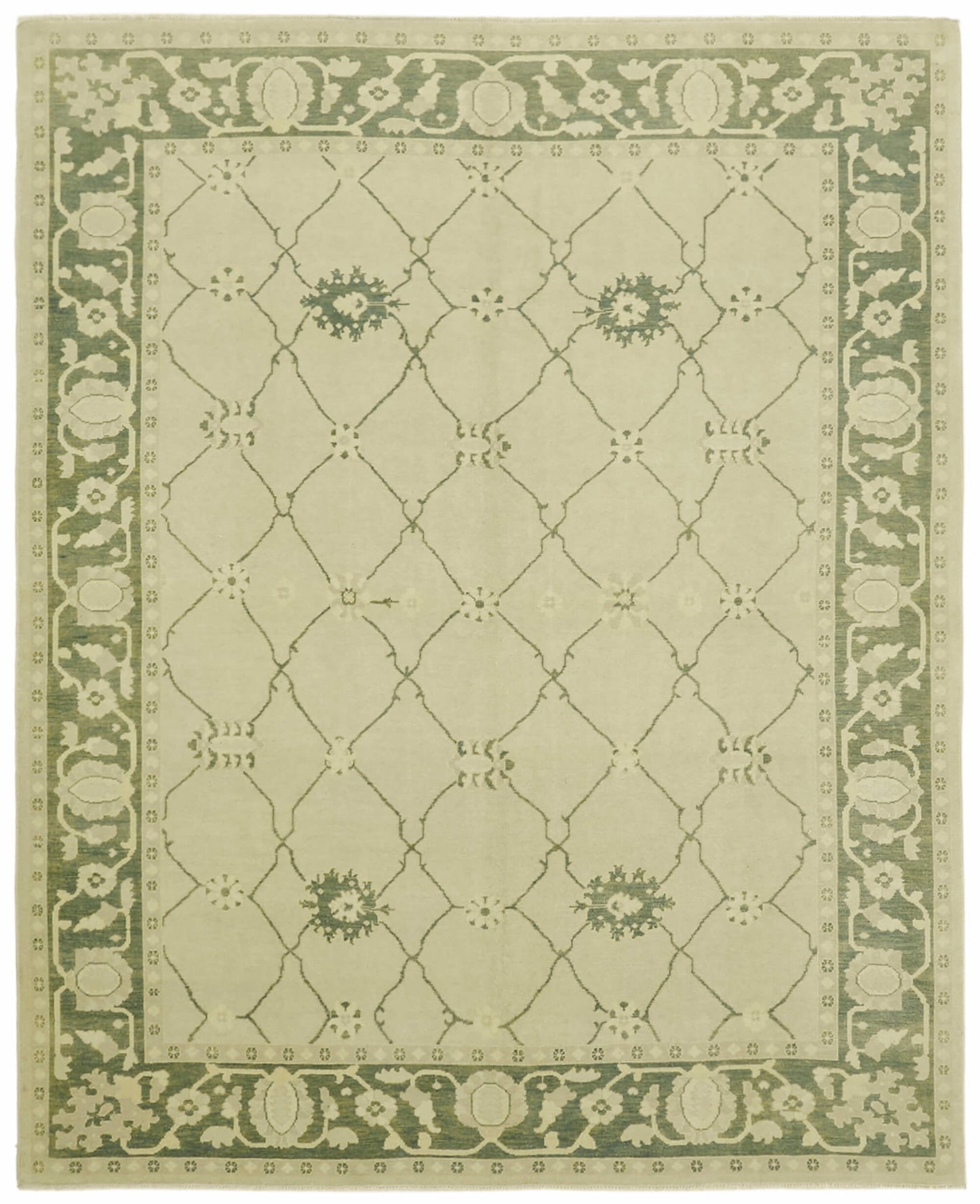 8x10 Beige Oushak Rug - 42264