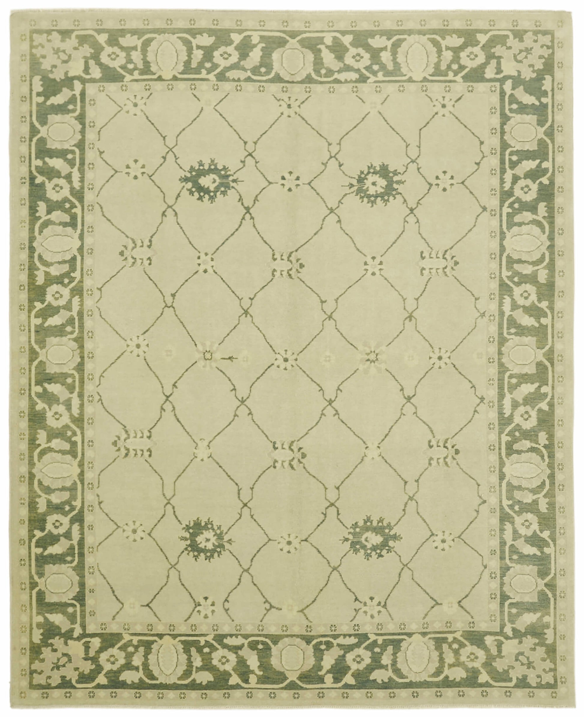 8x10 Beige Oushak Rug - 42264