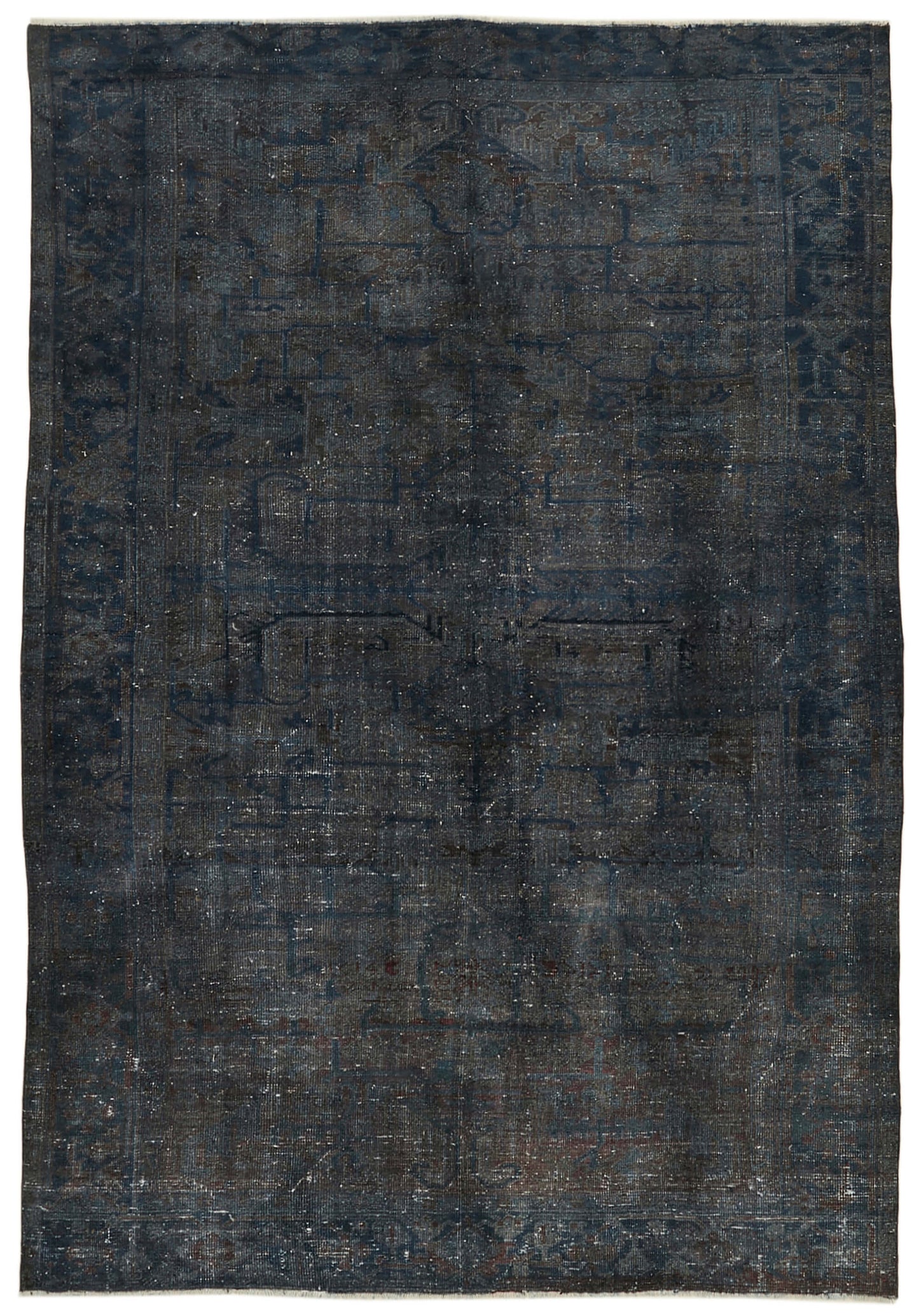 7x10 Grey Overdyed Large Area Rug - 42277