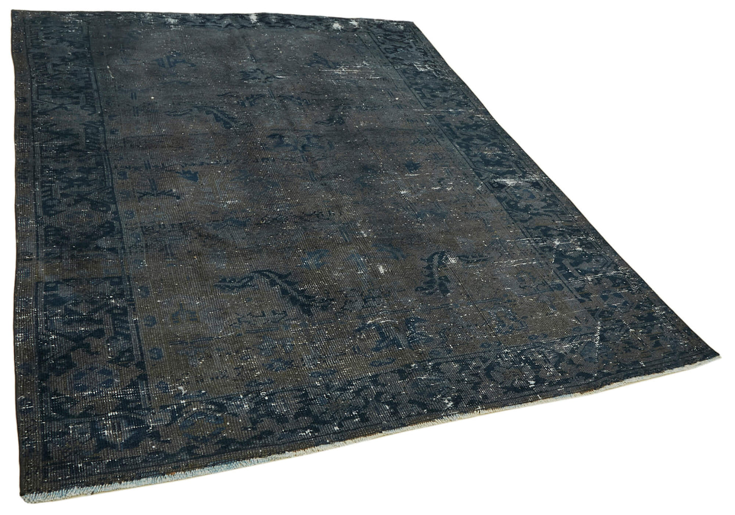 6x8 Grey Overdyed Large Area Rug - 42278