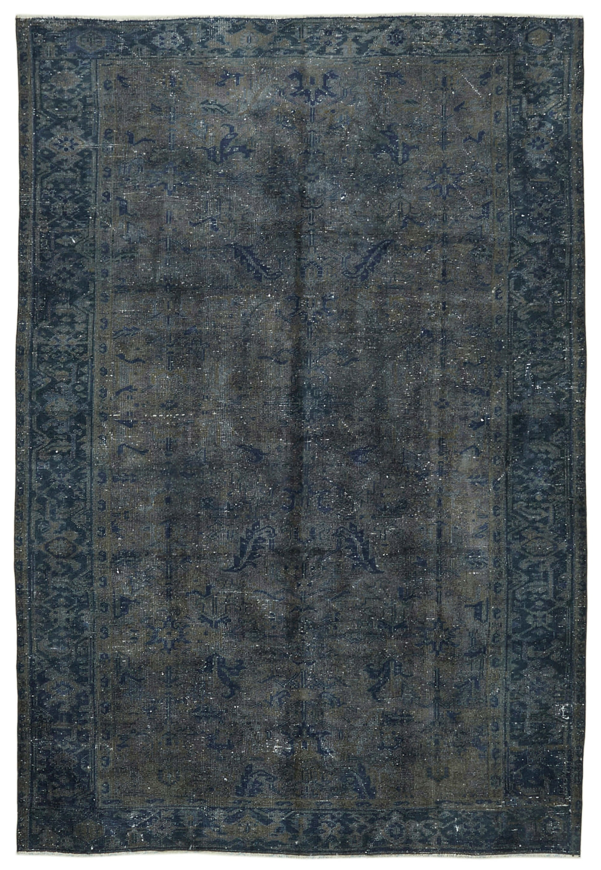 8x11 Grey Overdyed Large Area Rug - 42281