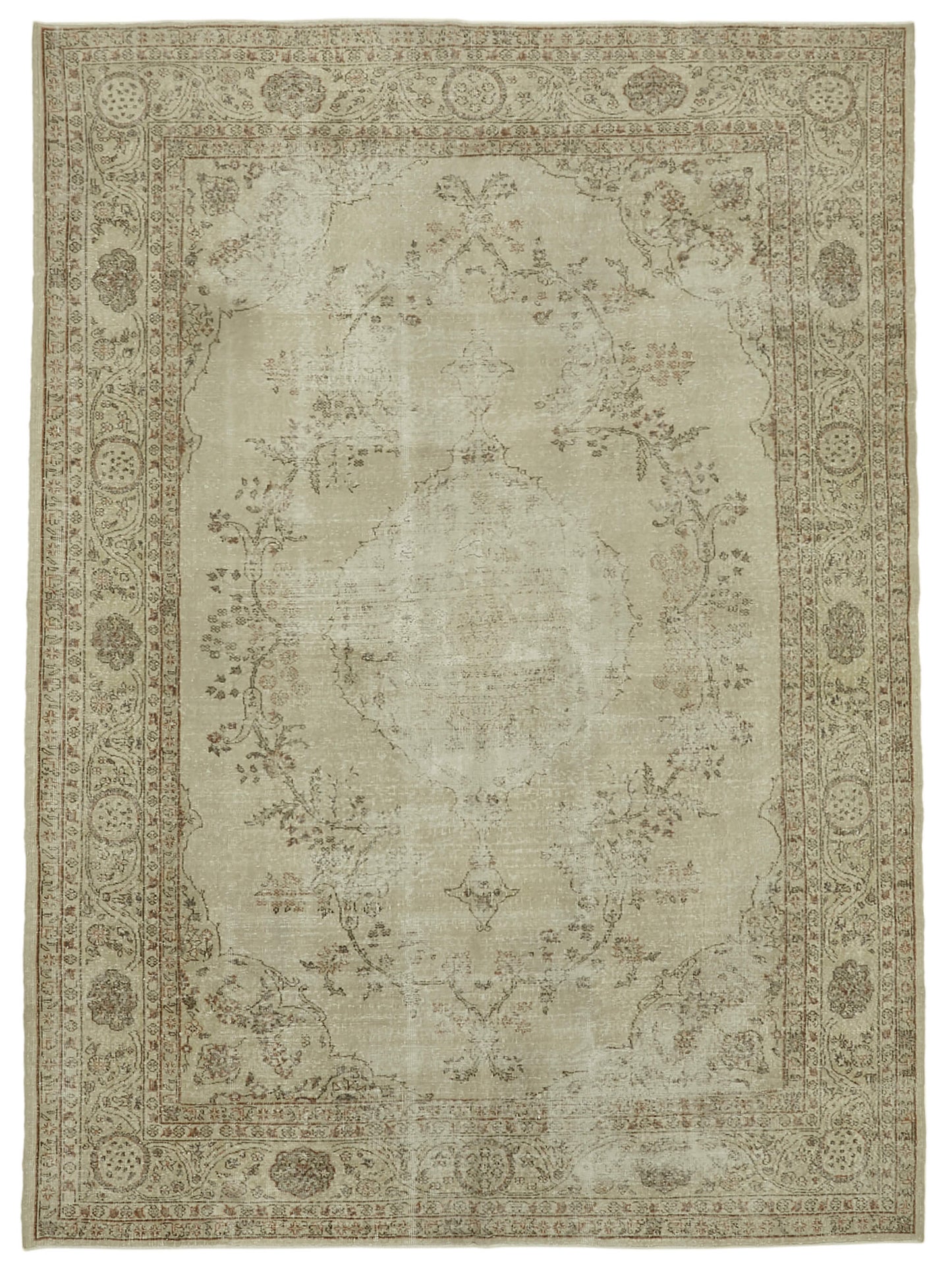 9x12 Beige Vintage Large Area Rug - 42298