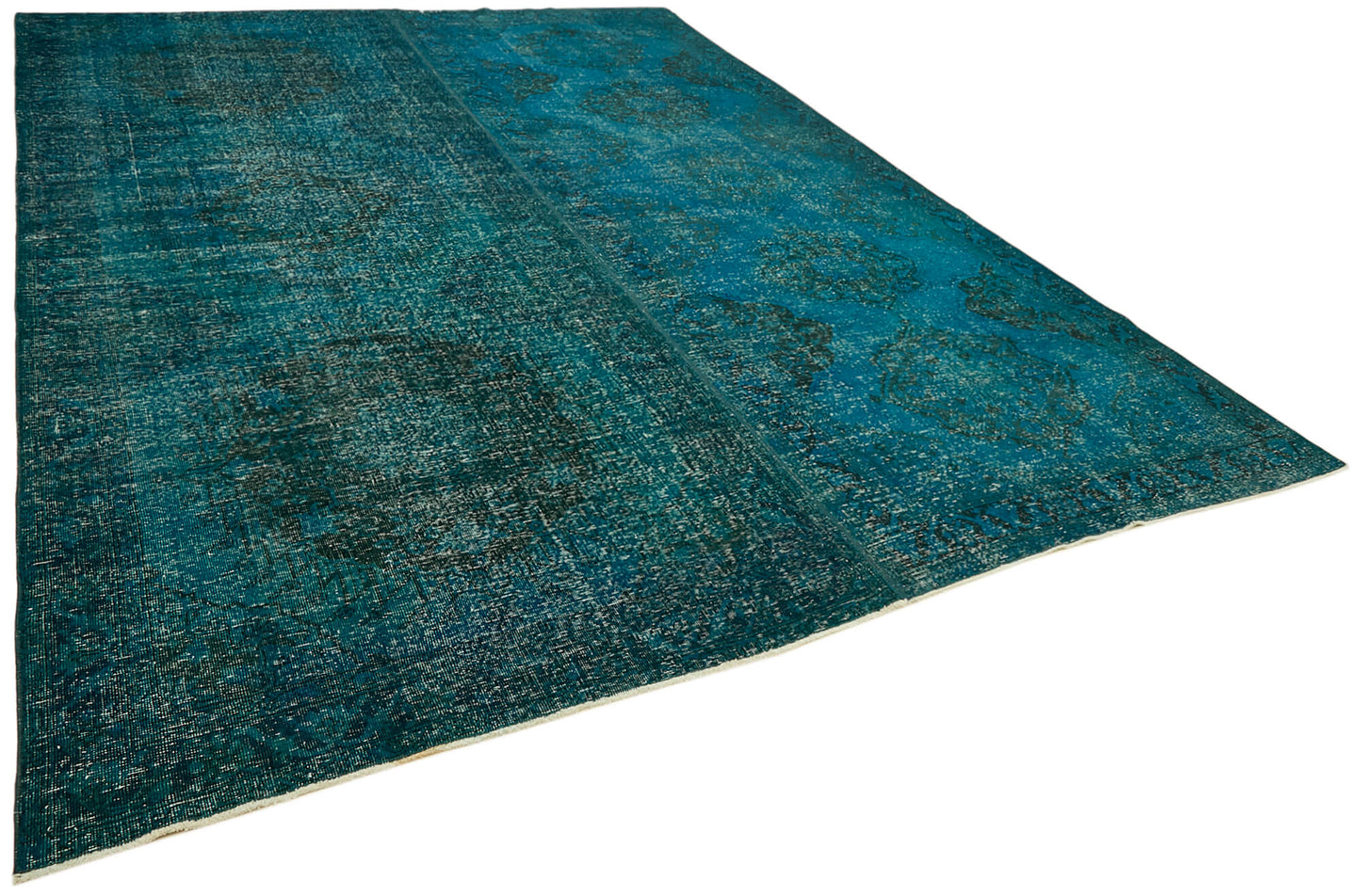 10x13 Turquoise Overdyed Large Area Rug - 43128