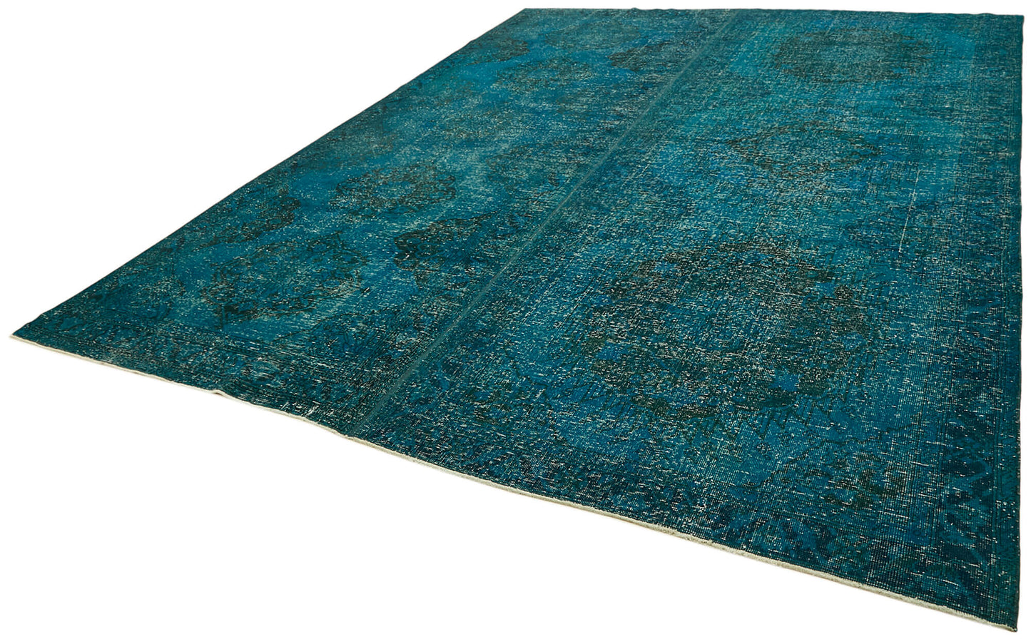 10x13 Turquoise Overdyed Large Area Rug - 43128