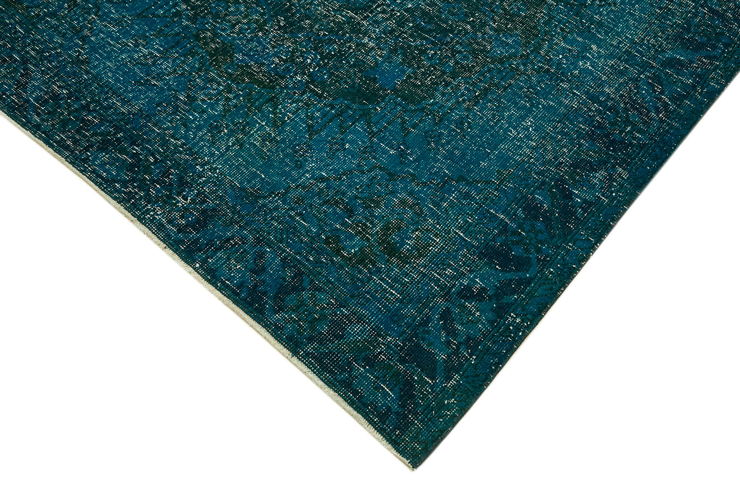 10x13 Turquoise Overdyed Large Area Rug - 43128