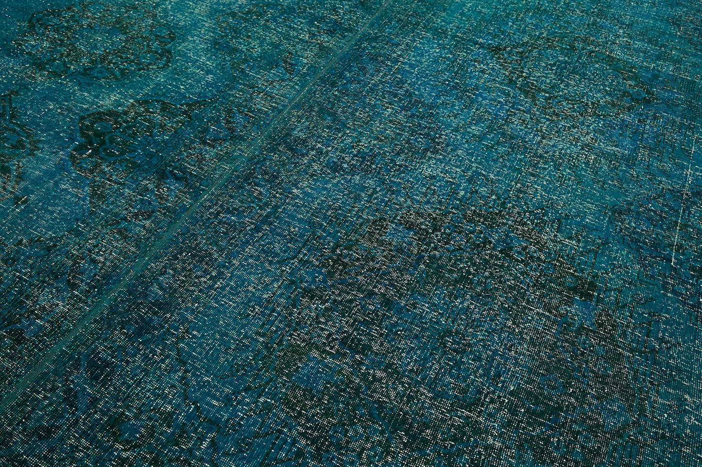 10x13 Turquoise Overdyed Large Area Rug - 43128