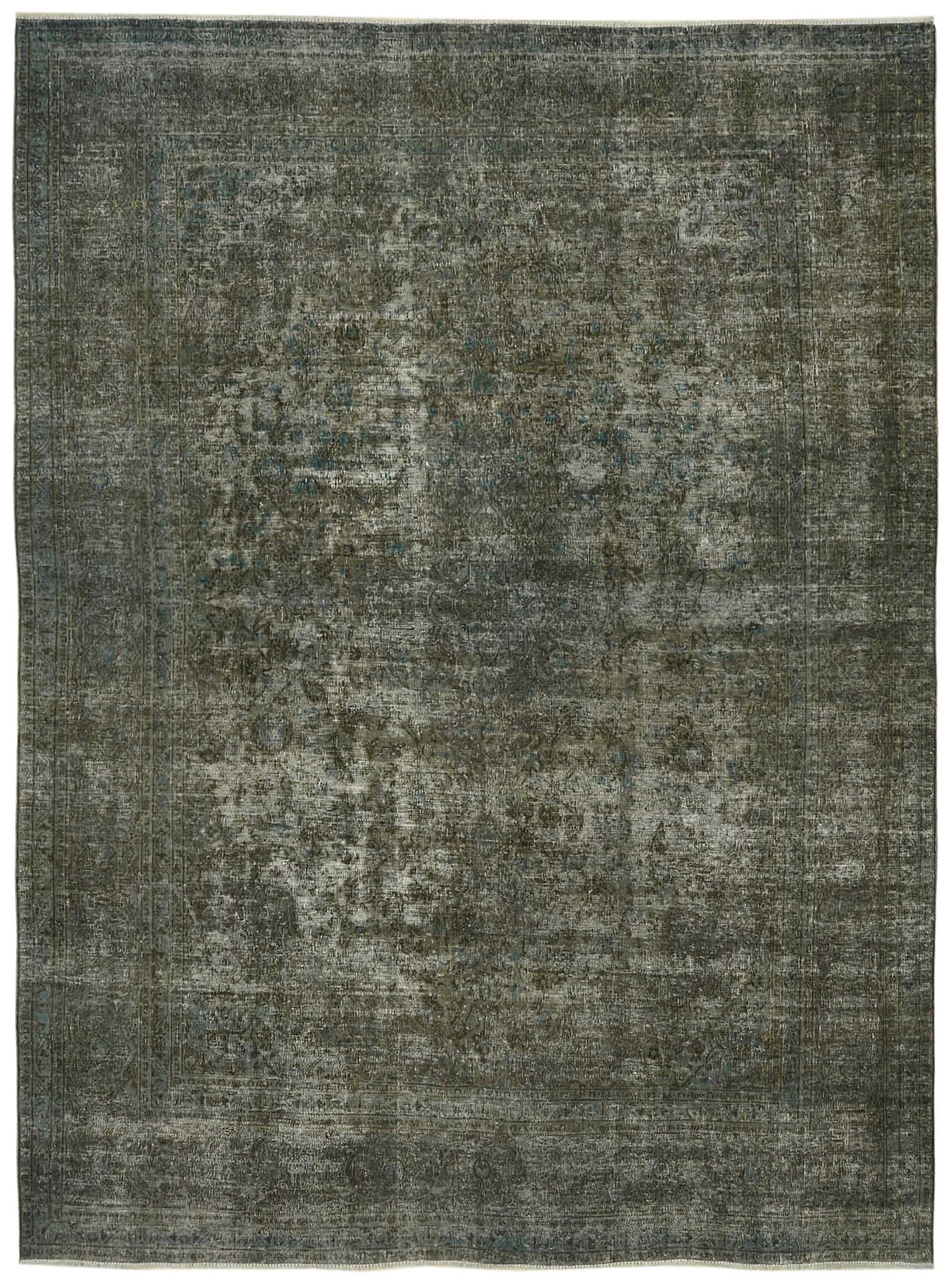 10x13 Grey Overdyed Large Area Rug - 43136