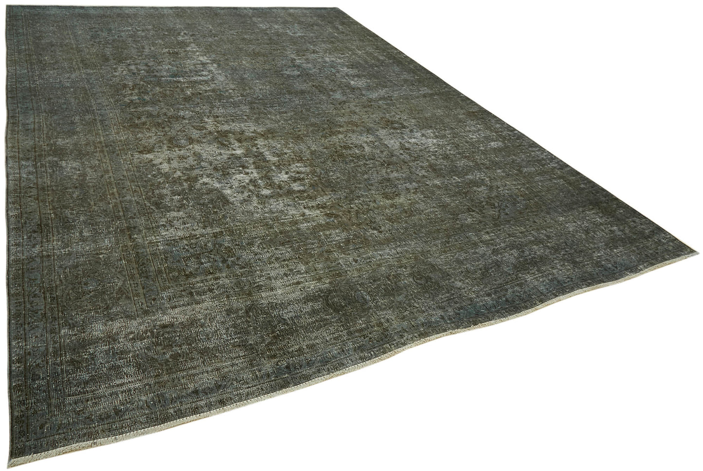 10x13 Grey Overdyed Large Area Rug - 43136