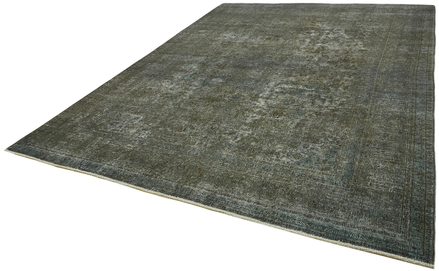 10x13 Grey Overdyed Large Area Rug - 43136