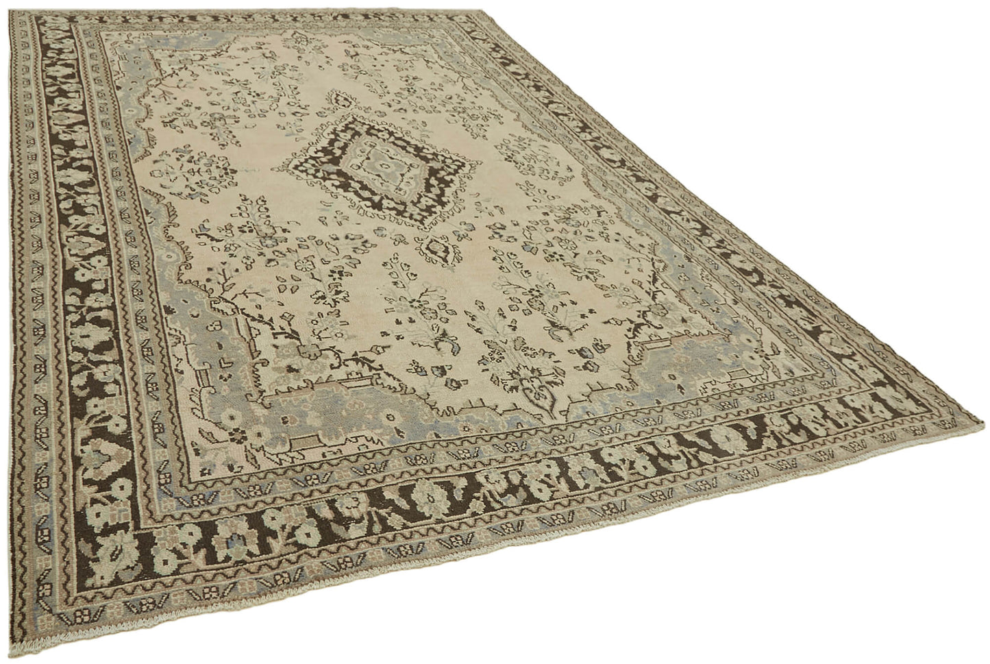 8x11 Beige Vintage Large Area Rug - 43140