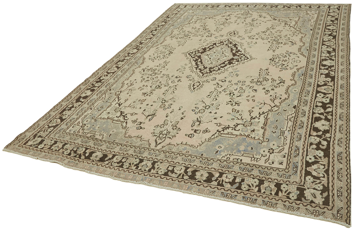 8x11 Beige Vintage Large Area Rug - 43140