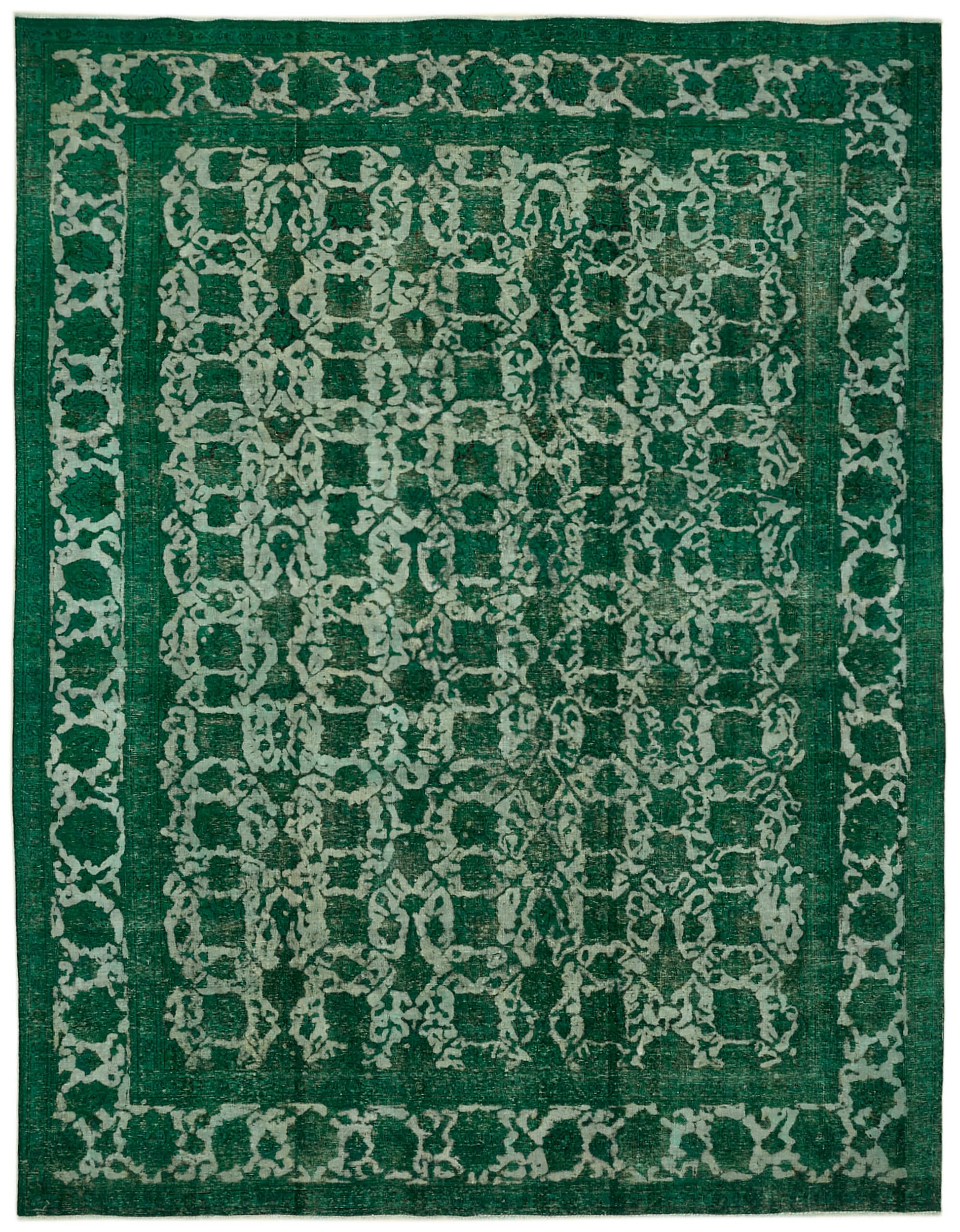 10x13 Green Overdyed Large Area Rug - 43144