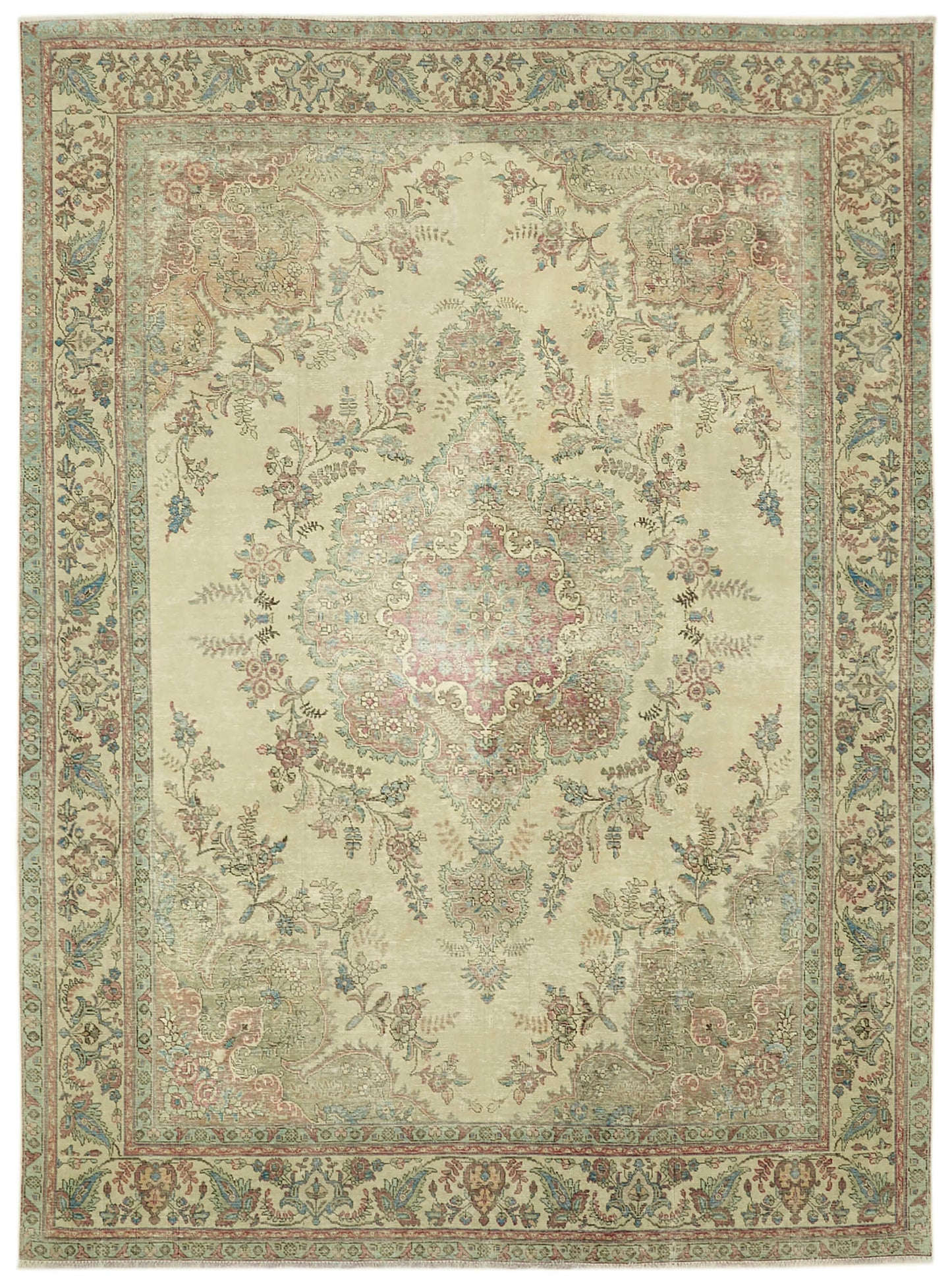 9x12 Beige Vintage Large Area Rug - 43153