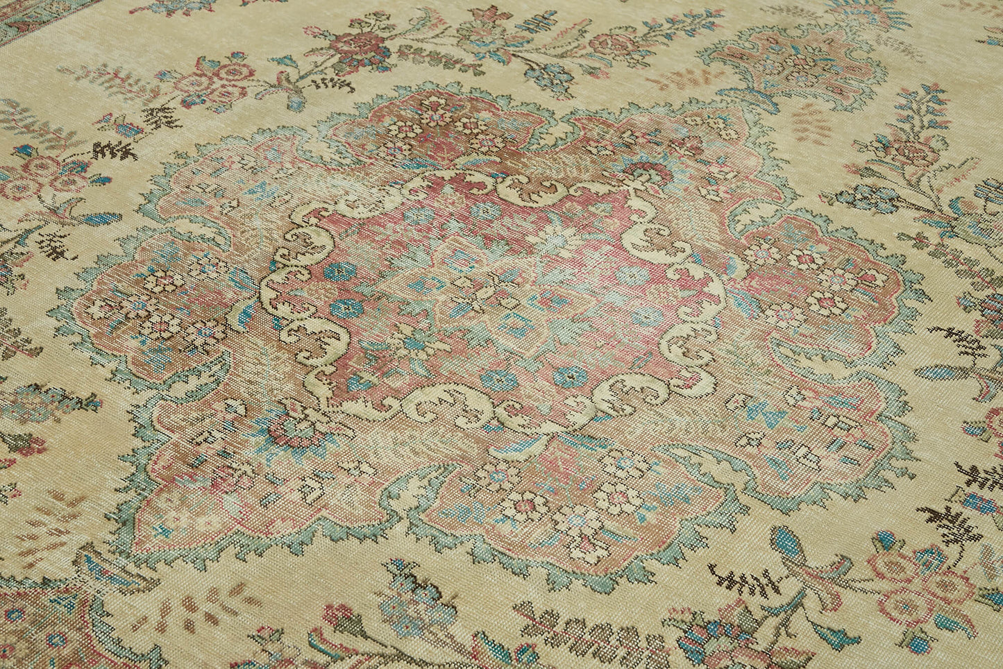 9x12 Beige Vintage Large Area Rug - 43153