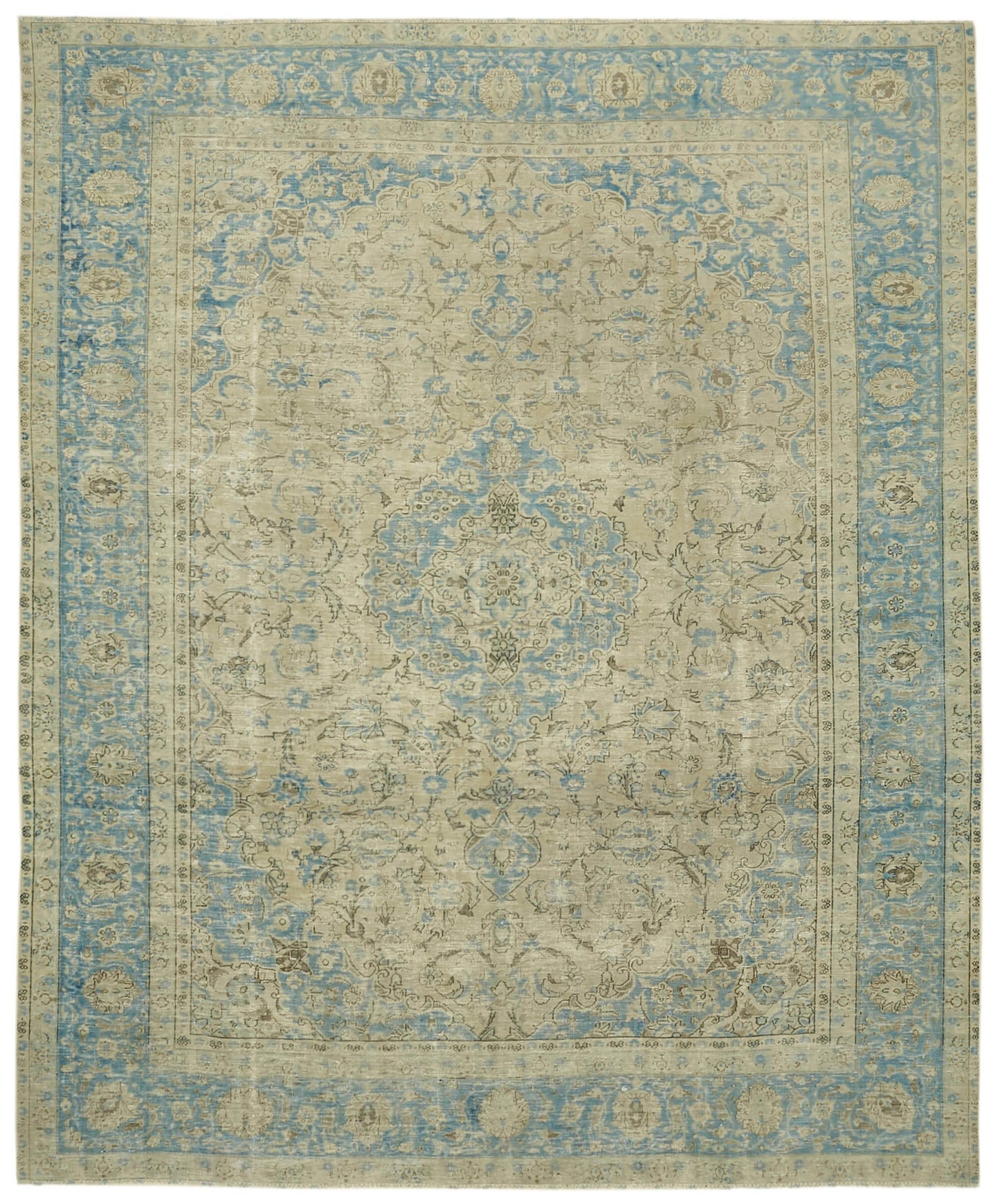 10x13 Beige Vintage Large Area Rug - 43154