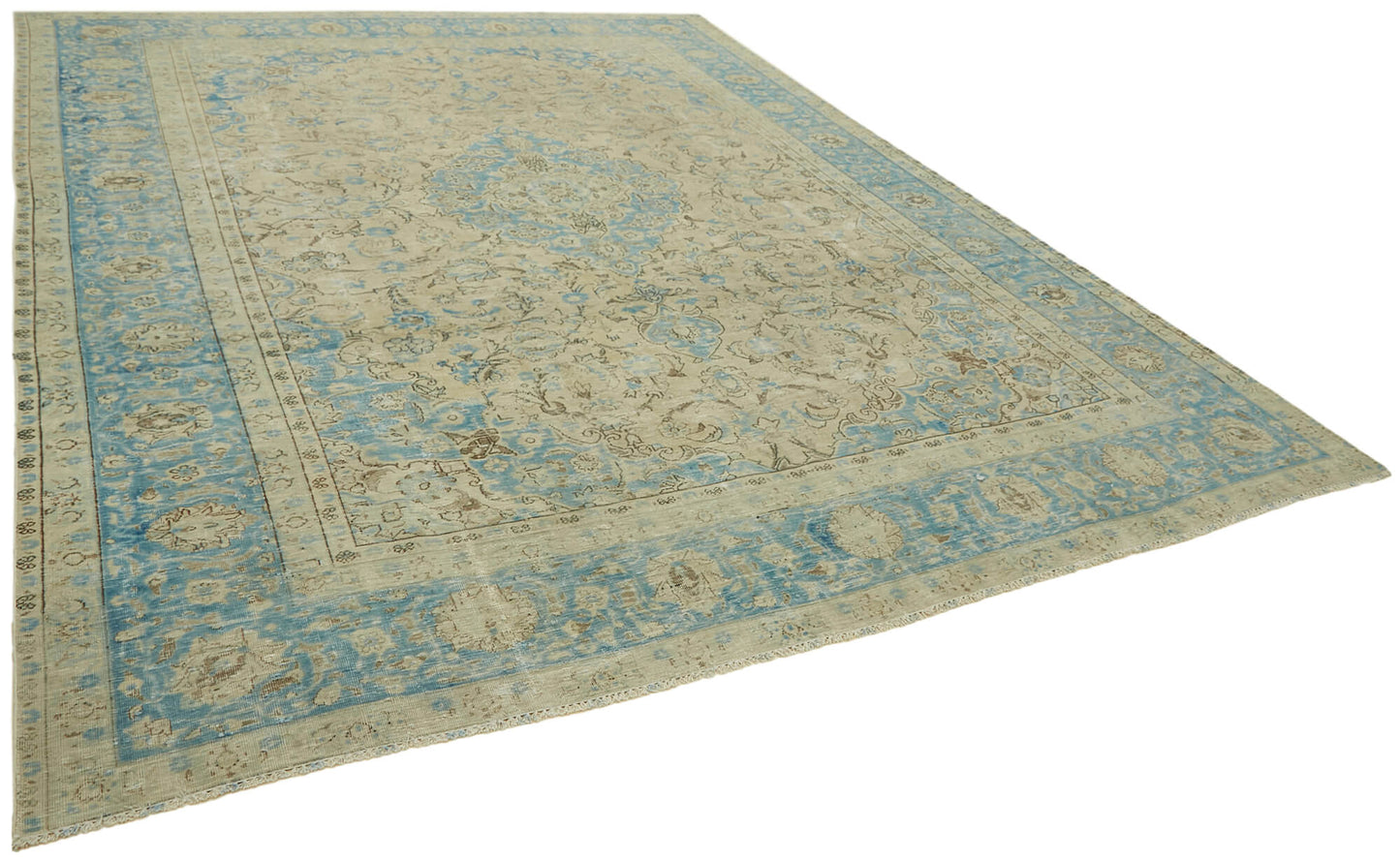 10x13 Beige Vintage Large Area Rug - 43154