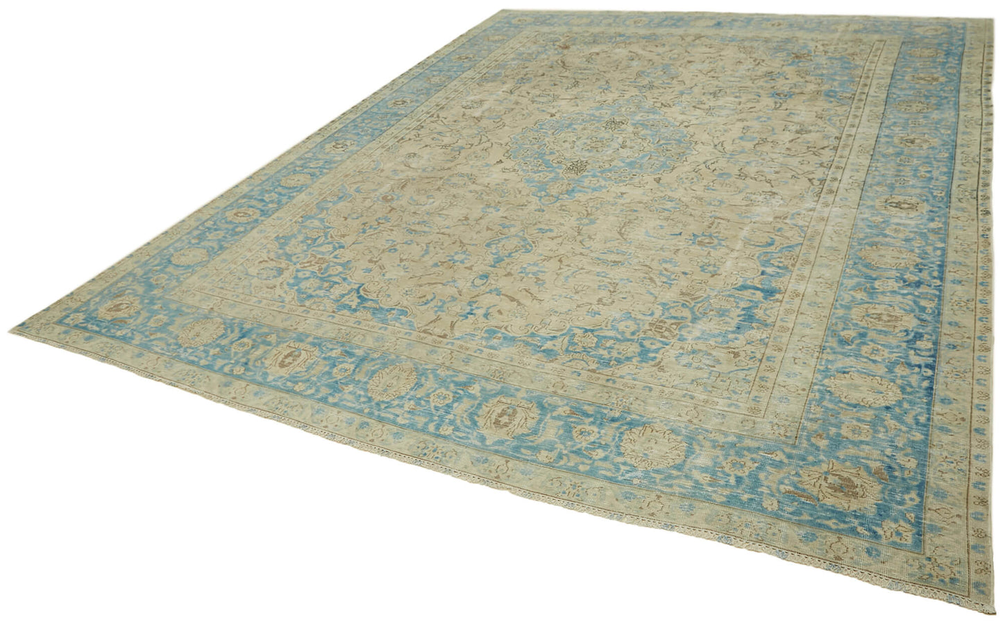 10x13 Beige Vintage Large Area Rug - 43154