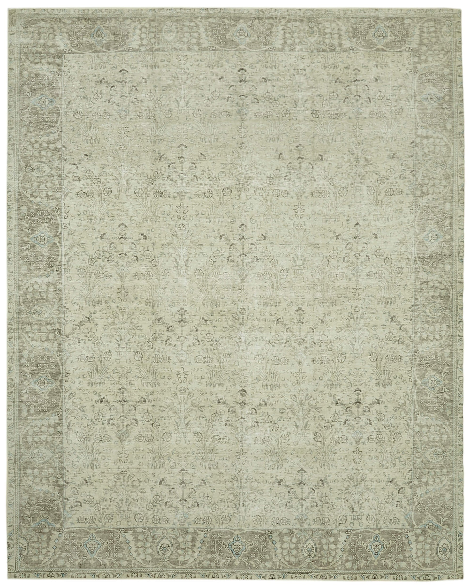 9x12 Beige Vintage Large Area Rug - 43155