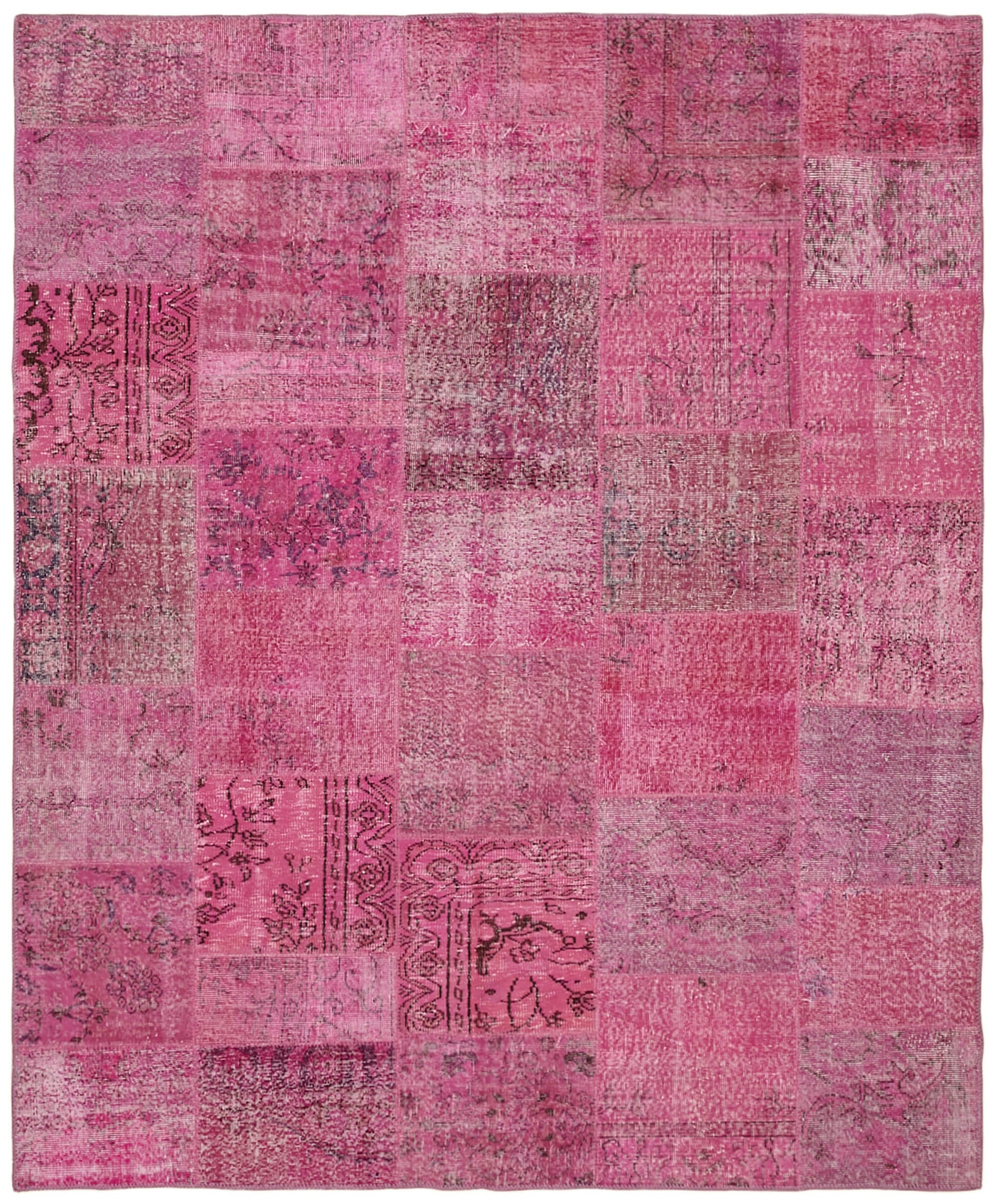 8x10 Pink Patchwork Rug - 43174