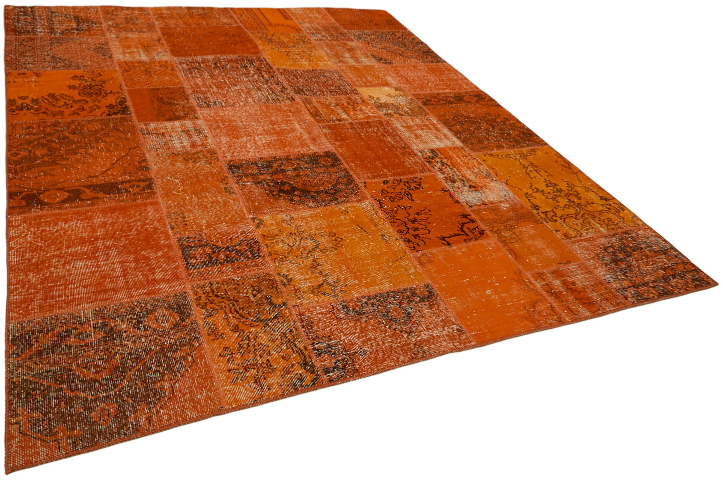 8x10 Orange Patchwork Rug - 43177