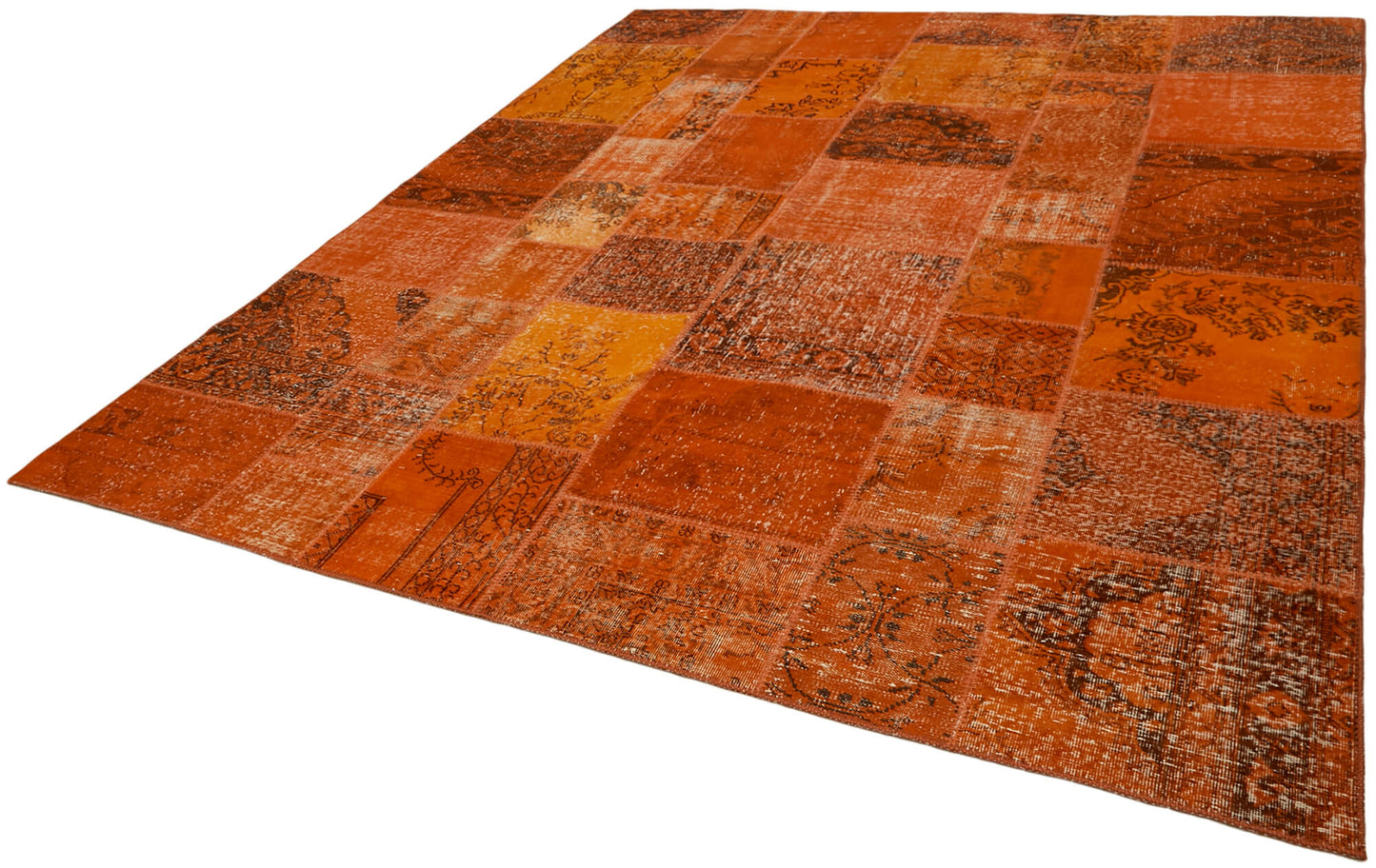 8x10 Orange Patchwork Rug - 43177