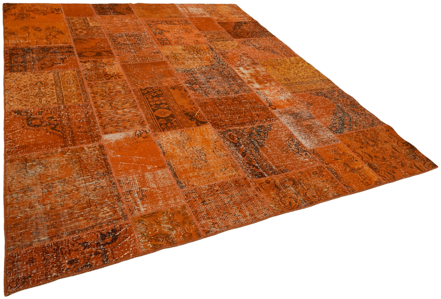 8x10 Orange Patchwork Rug - 43178