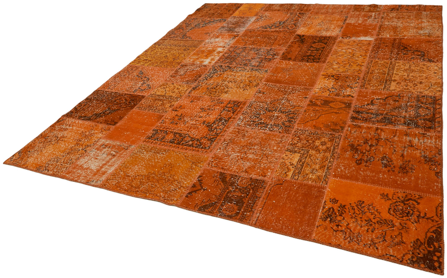 8x10 Orange Patchwork Rug - 43178