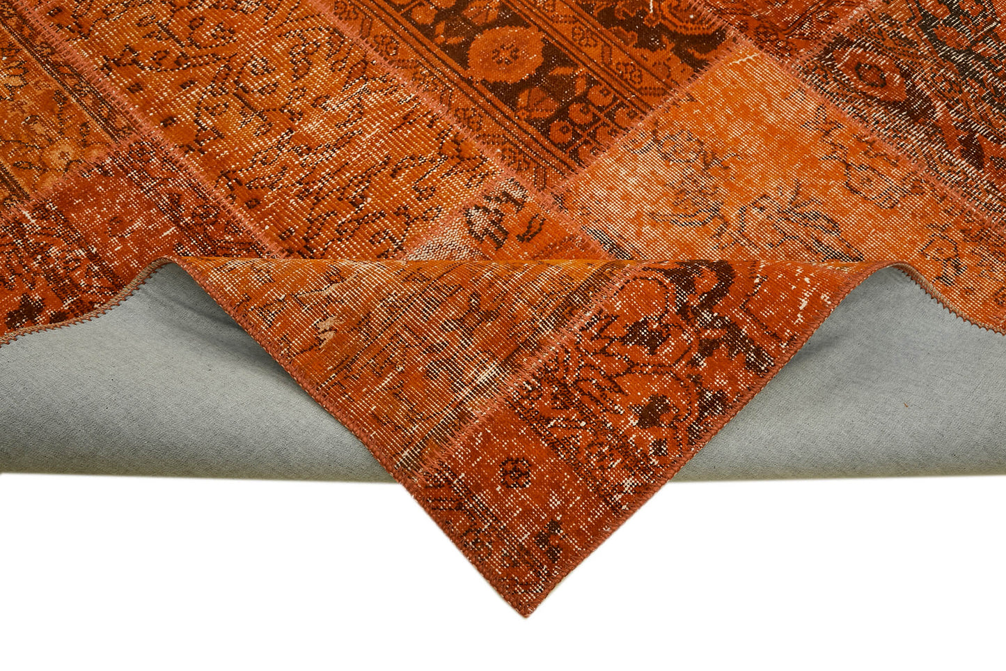 8x10 Orange Patchwork Rug - 43178