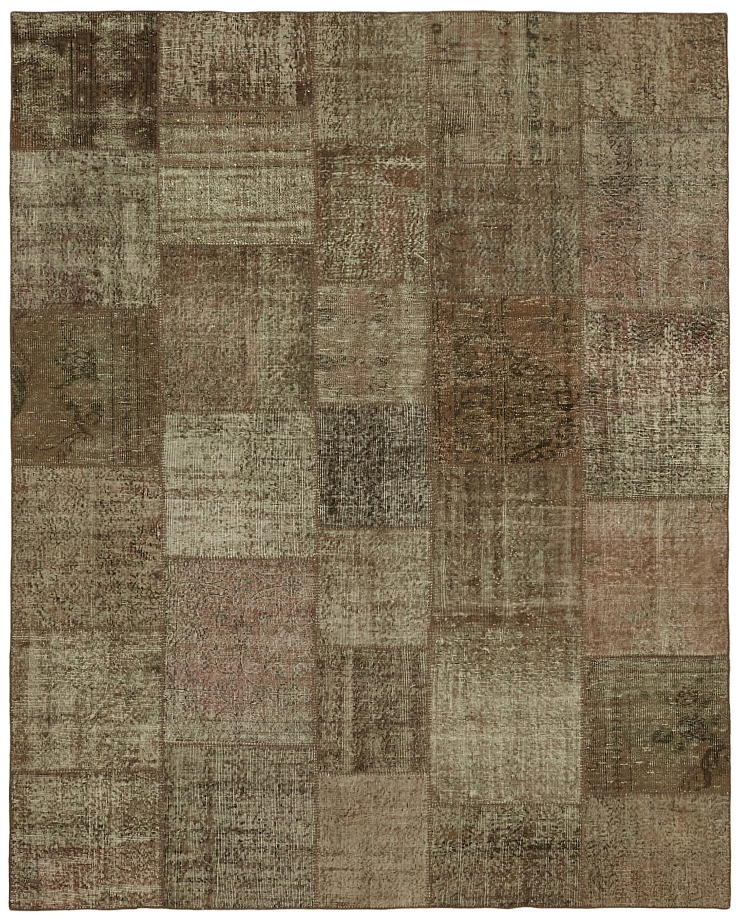 8x10 Brown Patchwork Rug - 43179