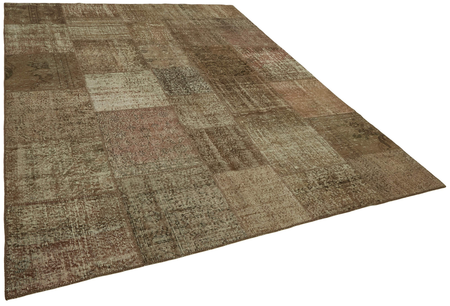 8x10 Brown Patchwork Rug - 43179