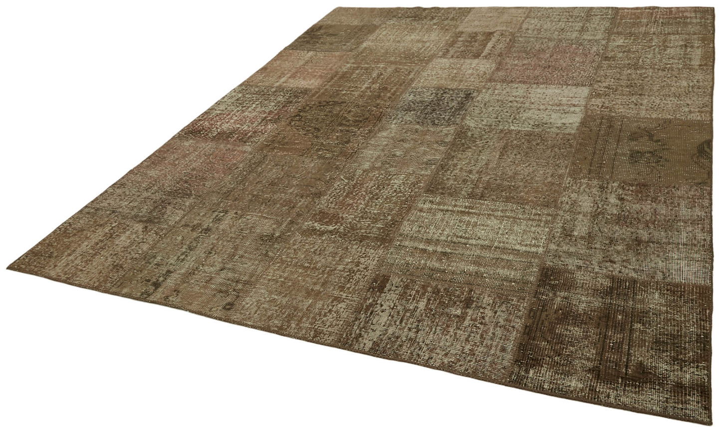 8x10 Brown Patchwork Rug - 43179