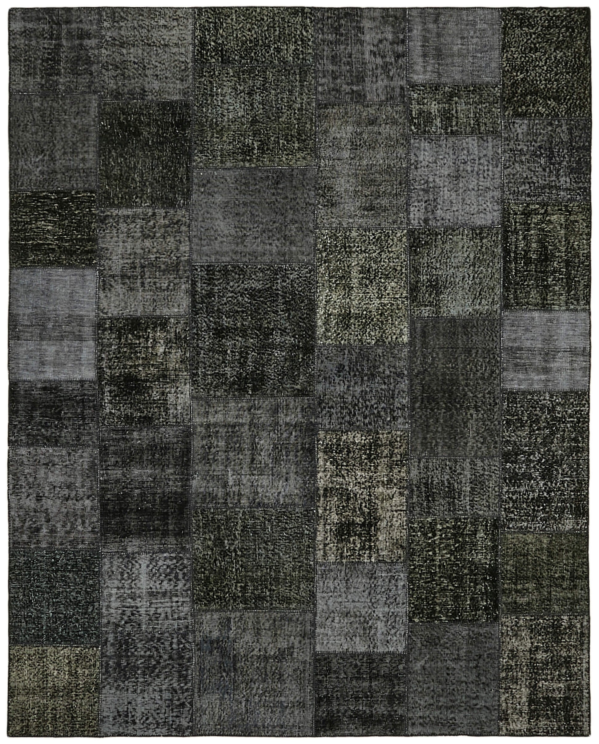 8x10 Black Patchwork Rug - 43181