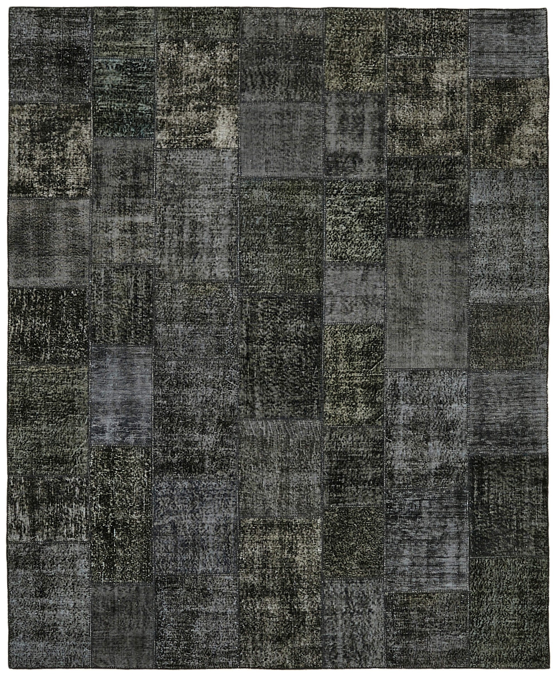 8x10 Black Patchwork Rug - 43182