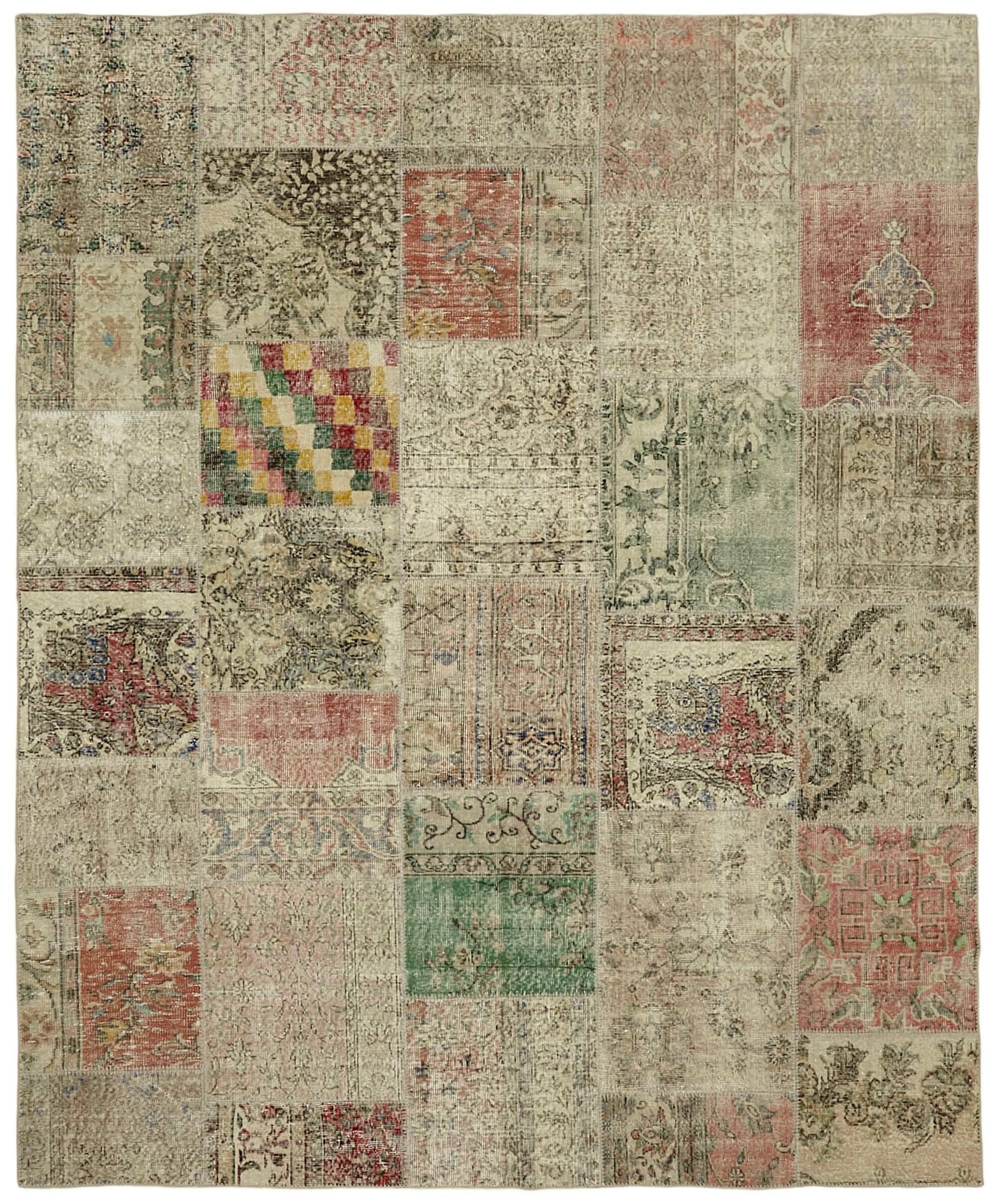 8x10 Beige Patchwork Rug - 43184