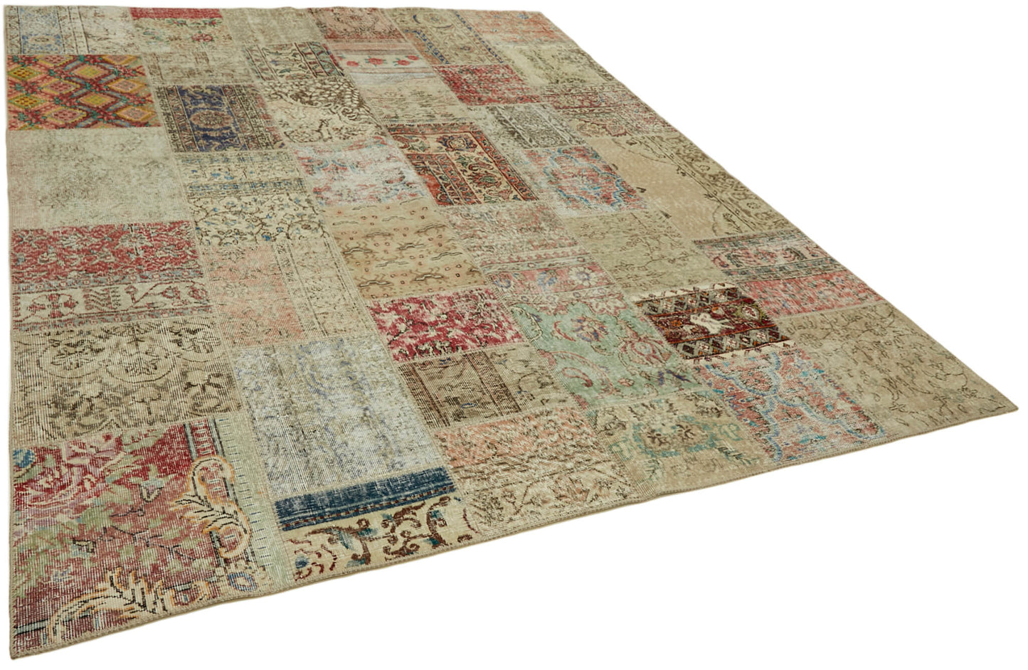 8x10 Beige Patchwork Rug - 43186