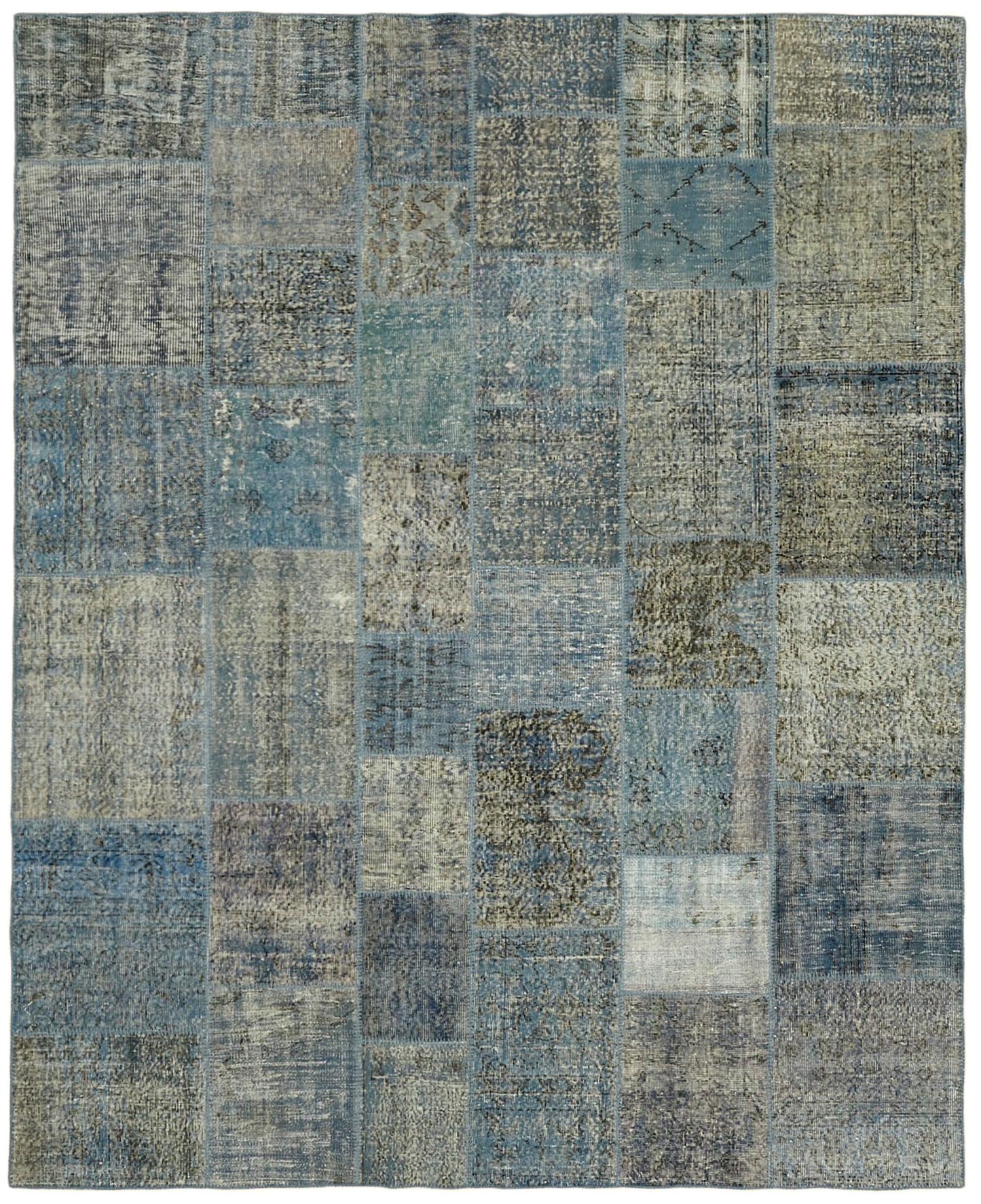 8x10 Blue Patchwork Rug - 43187