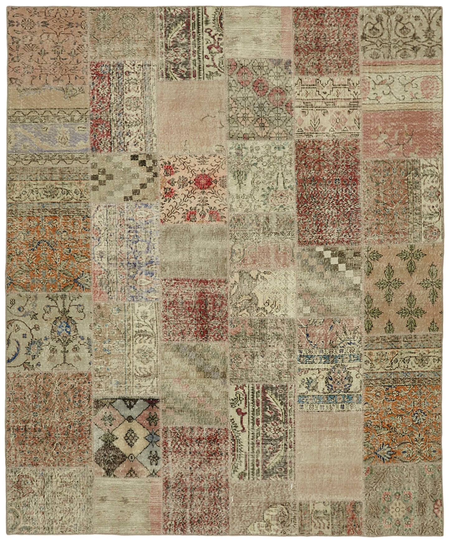 8x10 Beige Patchwork Rug - 43190