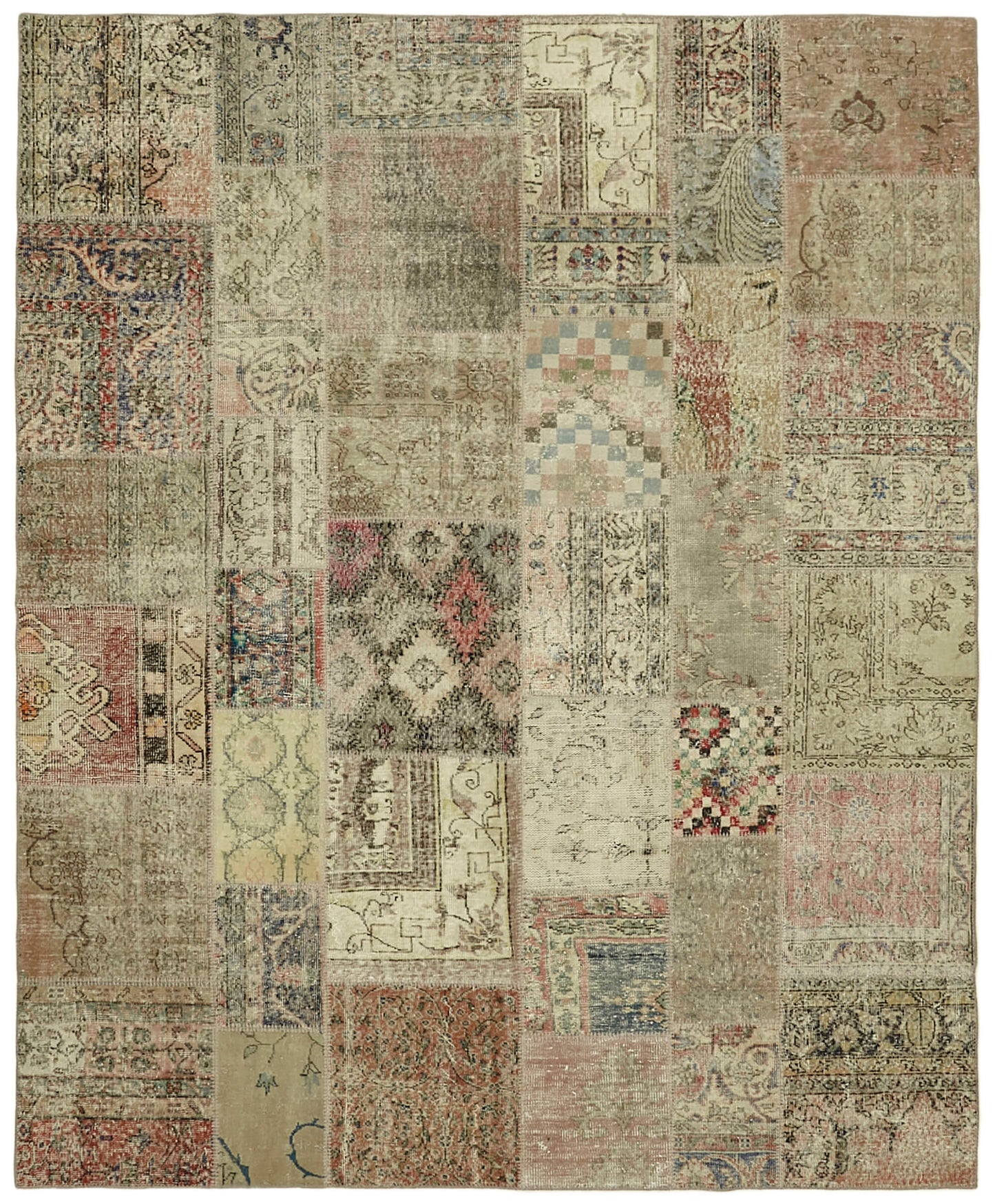 8x10 Beige Patchwork Rug - 43191