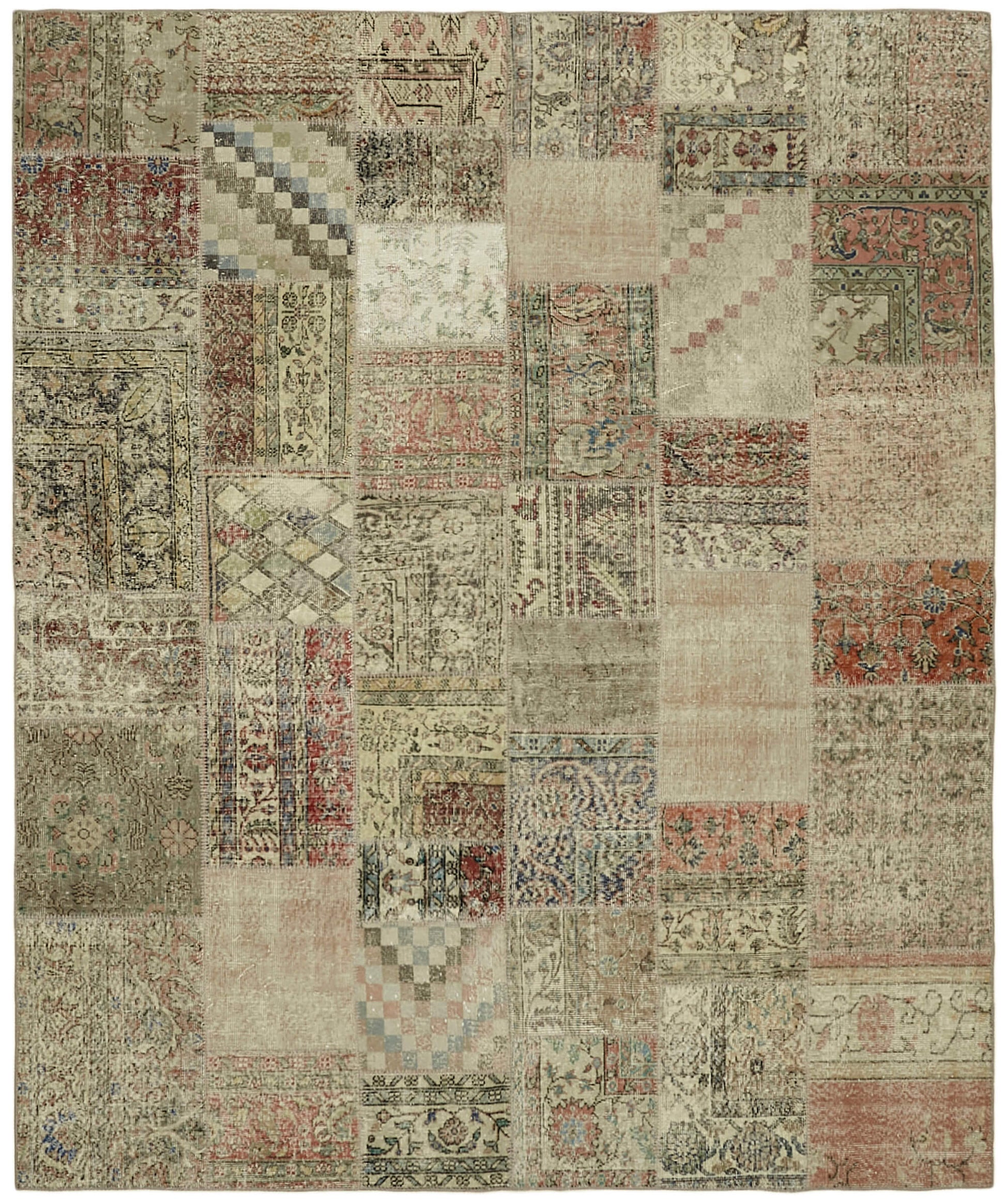 8x10 Beige Patchwork Rug - 43192