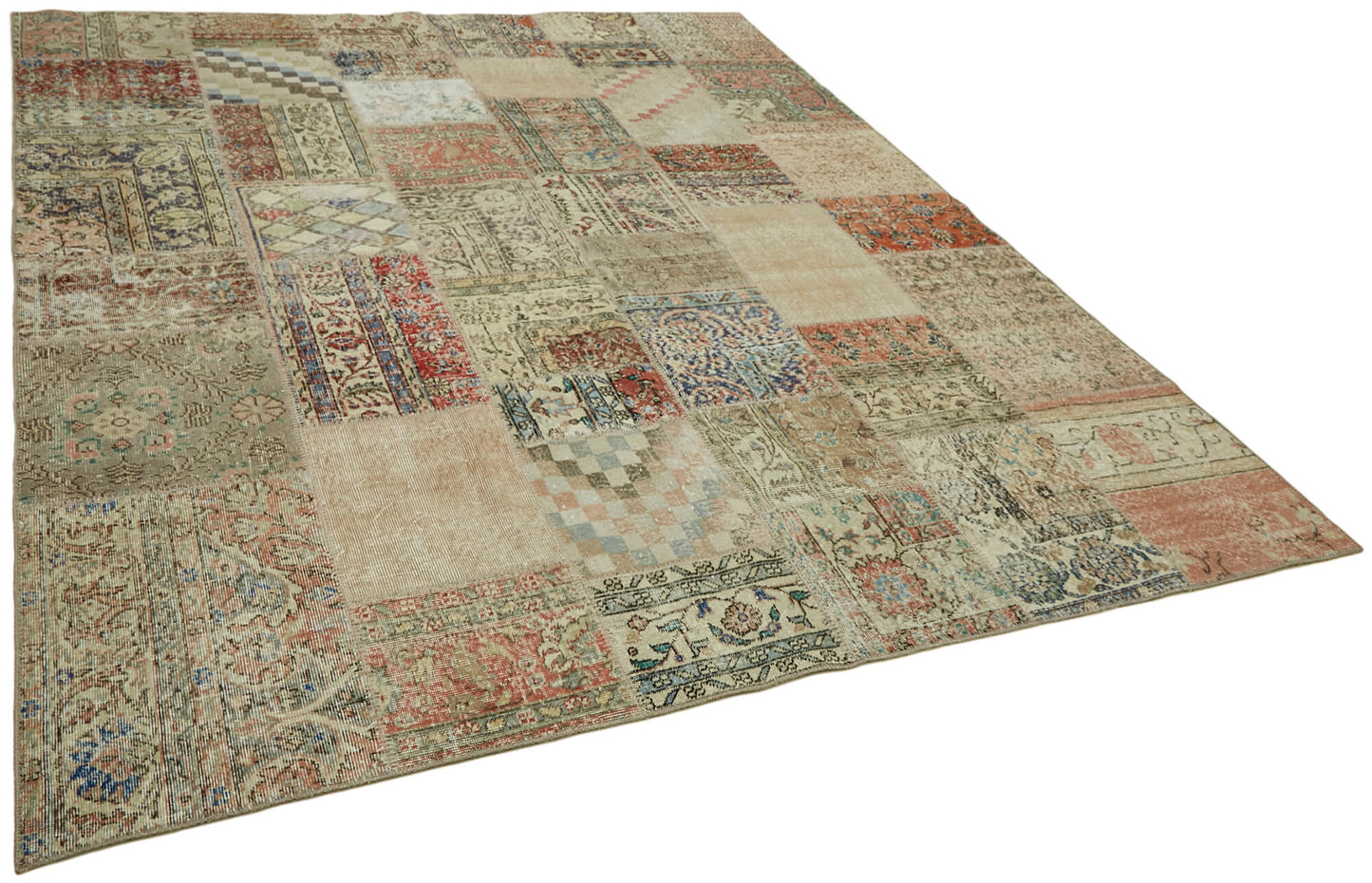 8x10 Beige Patchwork Rug - 43192