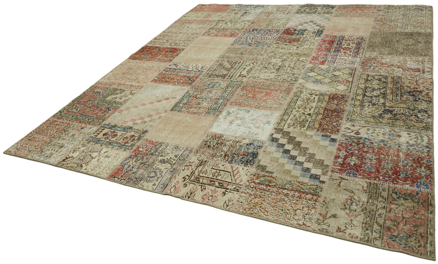 8x10 Beige Patchwork Rug - 43192