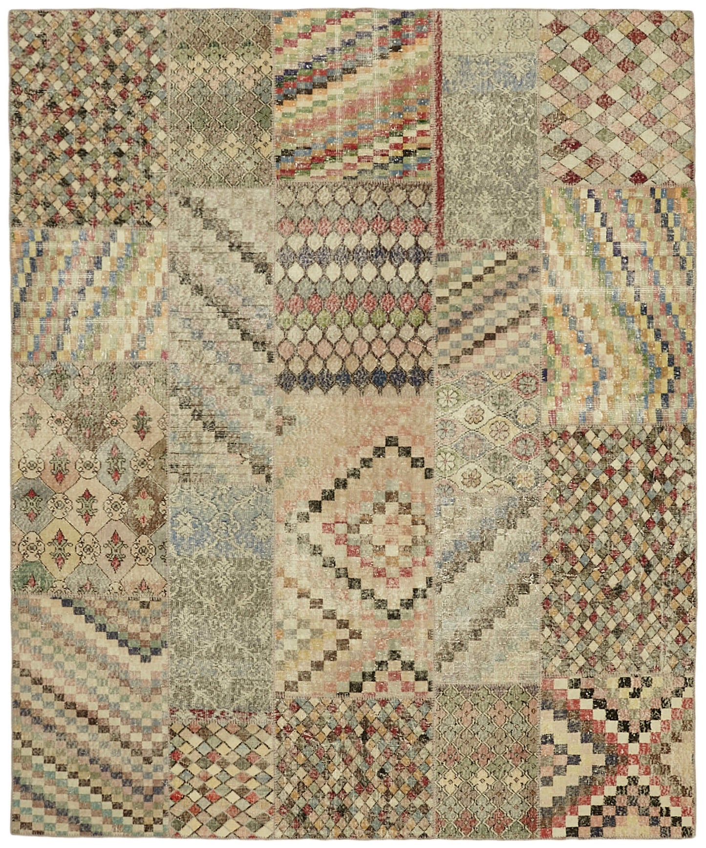 8x10 Beige Patchwork Rug - 43196