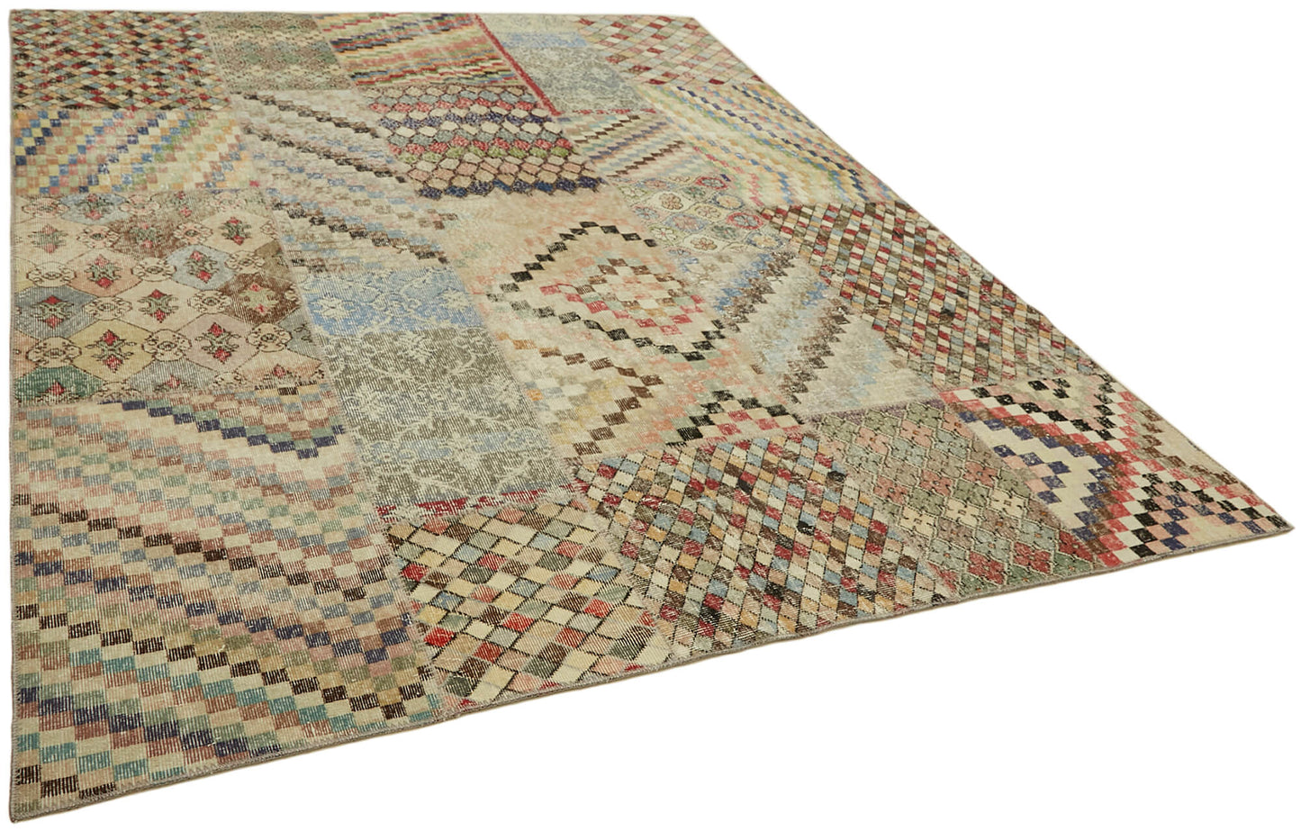 8x10 Beige Patchwork Rug - 43196